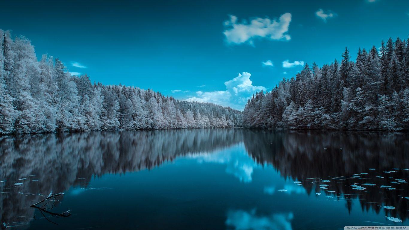 Finland Forest Lake HD desktop wallpapers : Widescreen : High