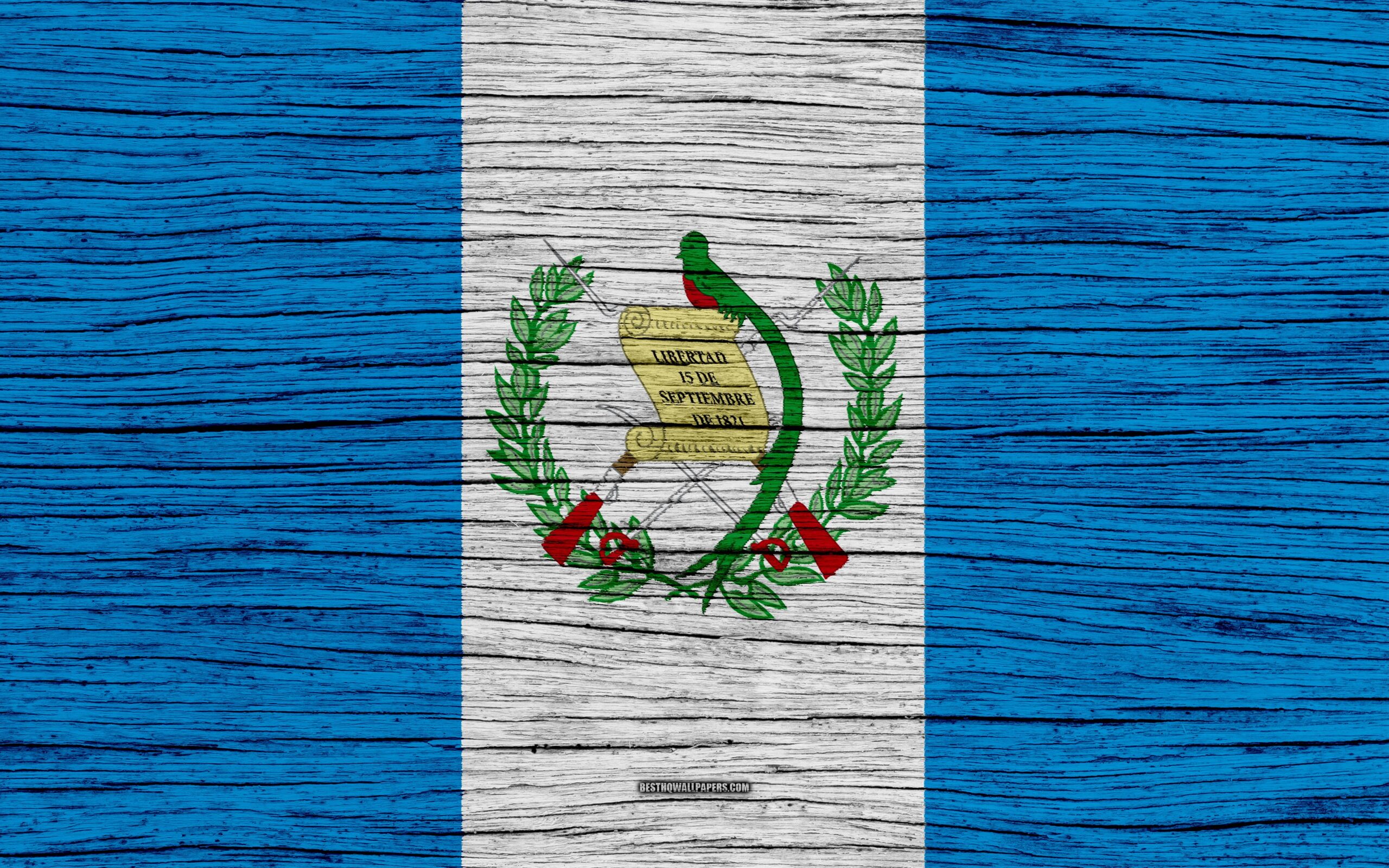 Download wallpapers Flag of Guatemala, 4k, North America, wooden