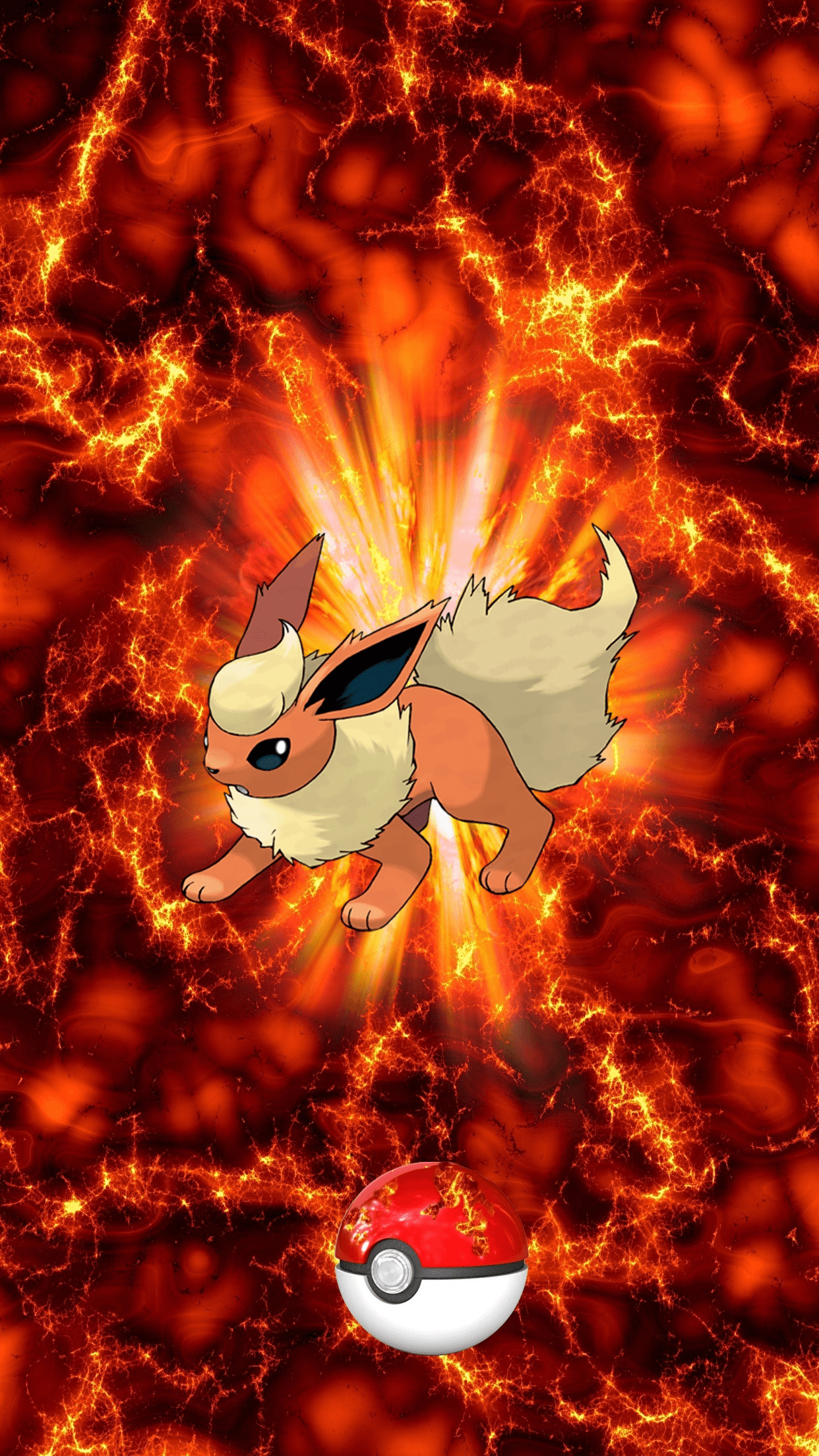 136 Fire Pokeball Flareon Booster Eevee