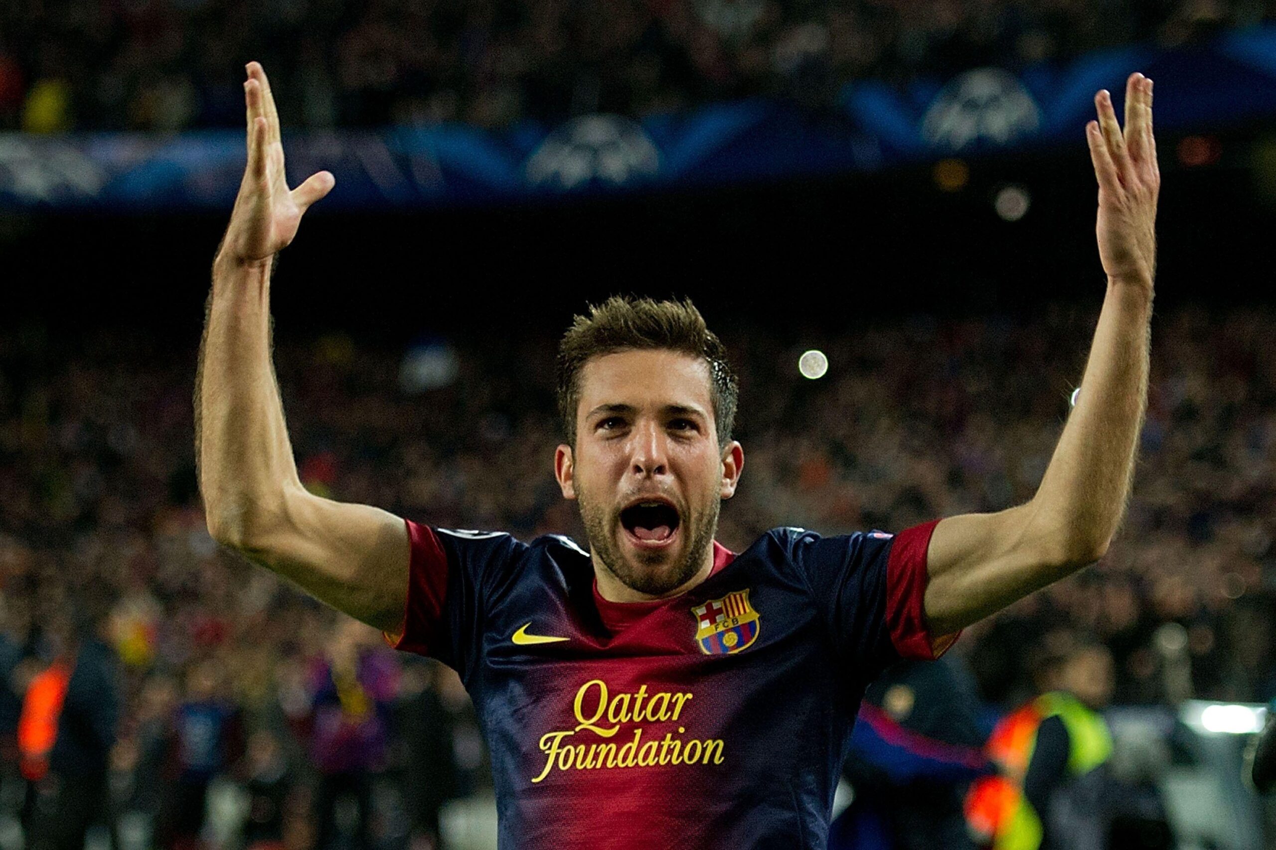 Barcelona Jordi Alba won the game wallpapers and image