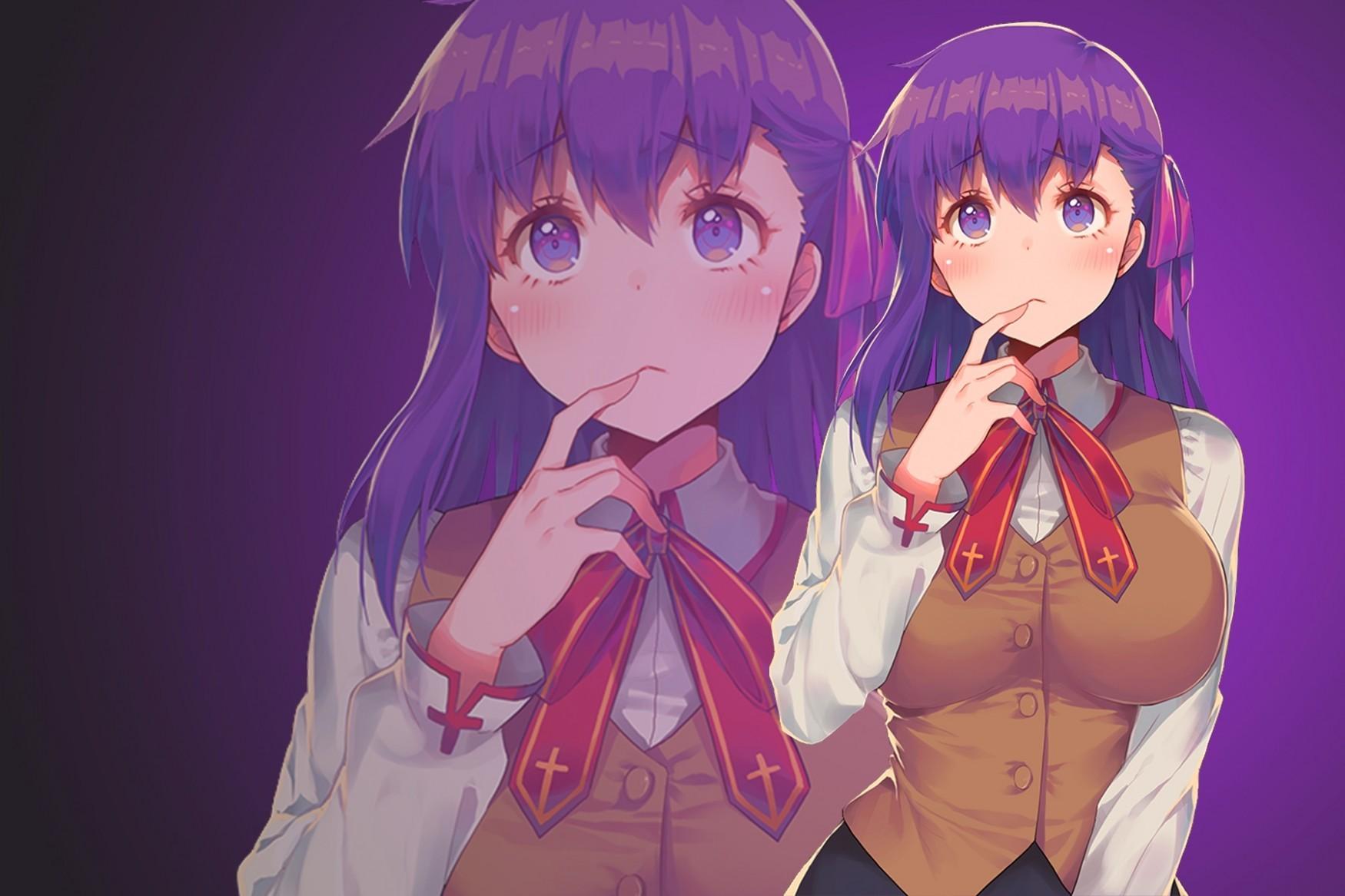 Download Fate Stay Night, Sakura Matou, Finger On Lips