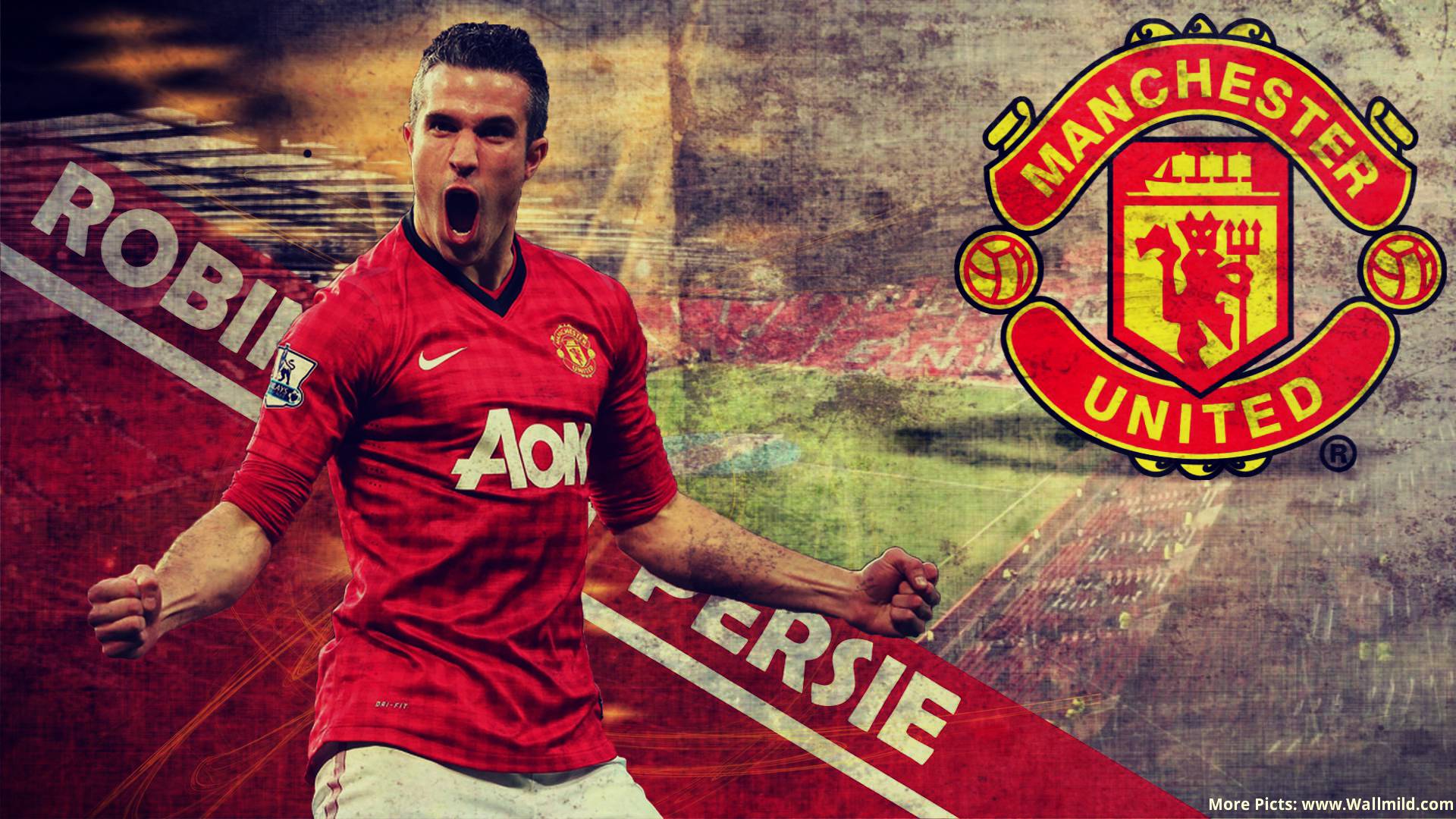 2014 manchester united robin van persie wallpapers