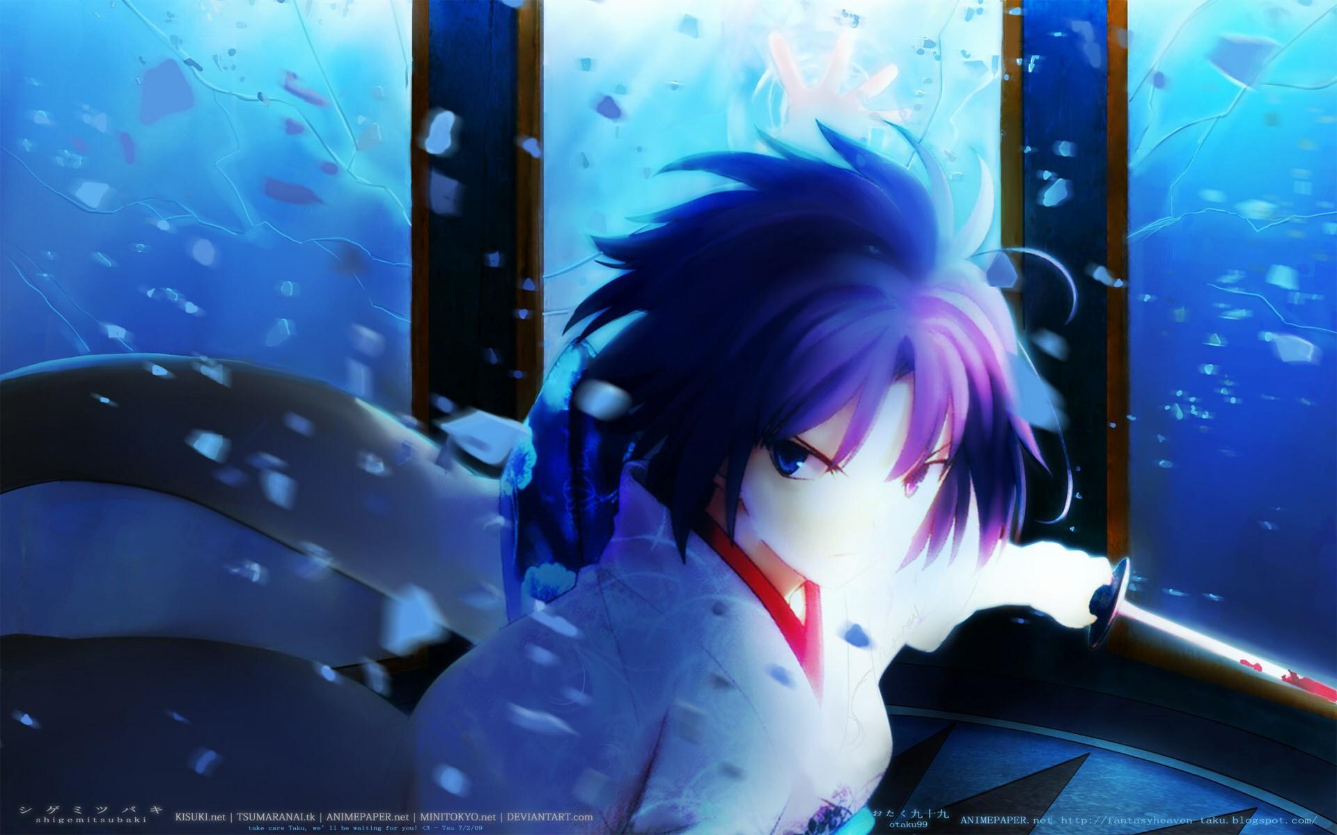 Wallpapers : anime girls, blue, Kara no Kyoukai, Ryougi Shiki