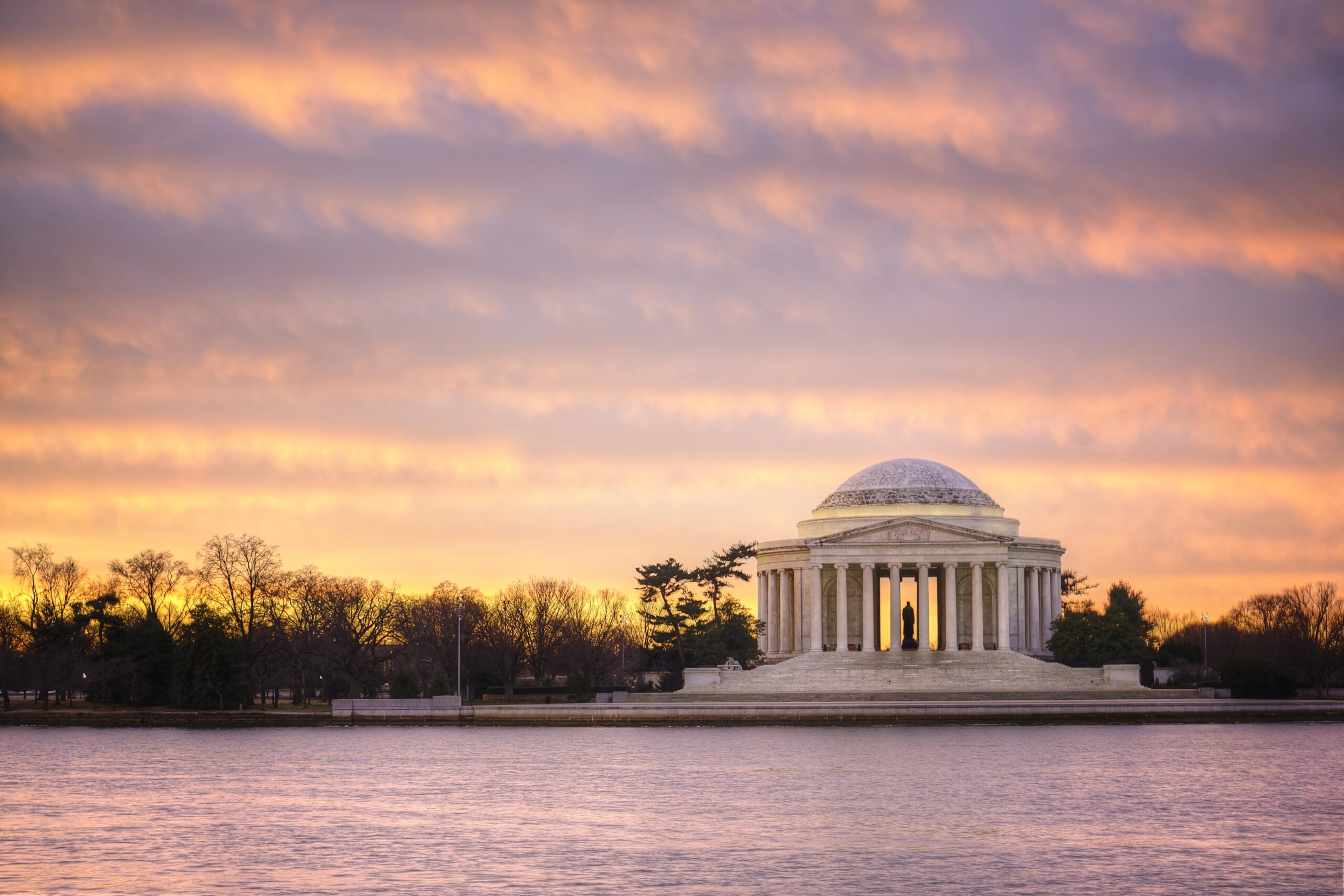 Sunrise over the Jefferson Memorial