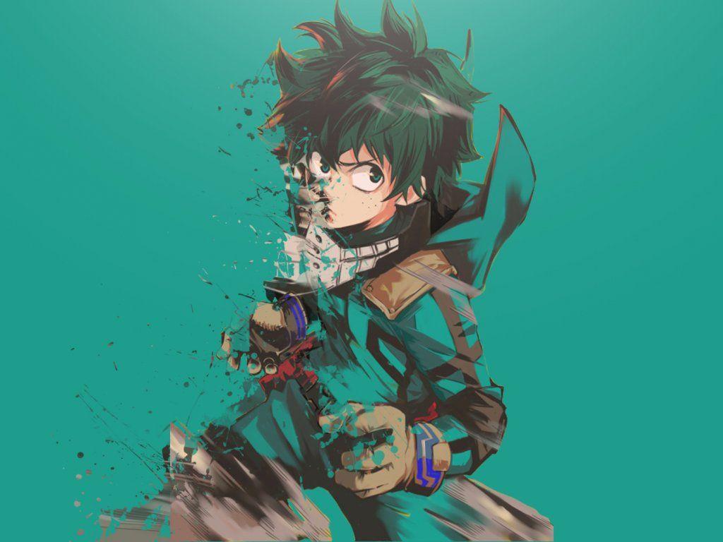 Desktop wallpapers izuku midoriya, boku no hero academia, minimal