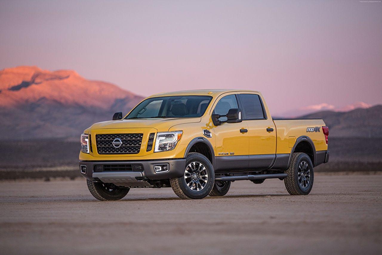 Wallpapers Nissan Titan XD 2015 Yellow Cars