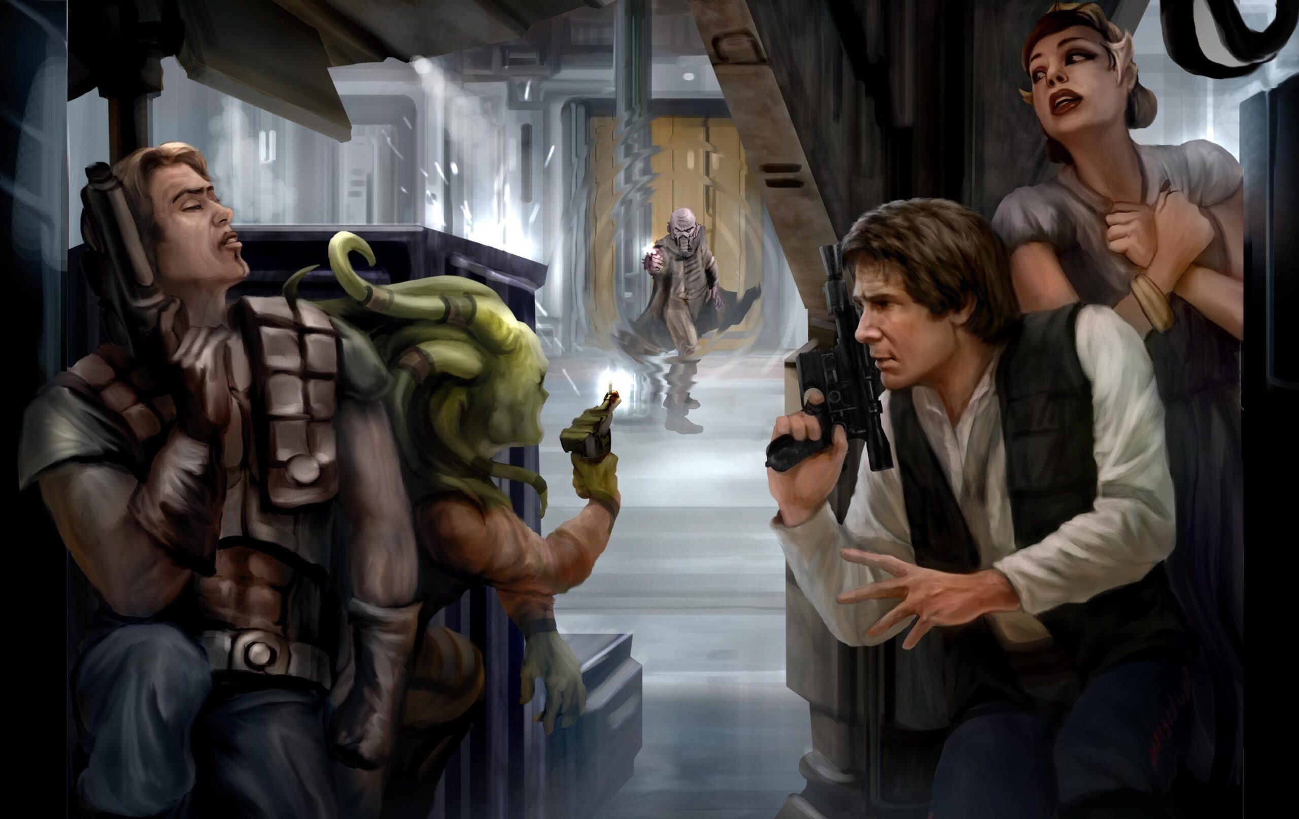 Star Wars, movies, futuristic, Han Solo, digital art, Harrison