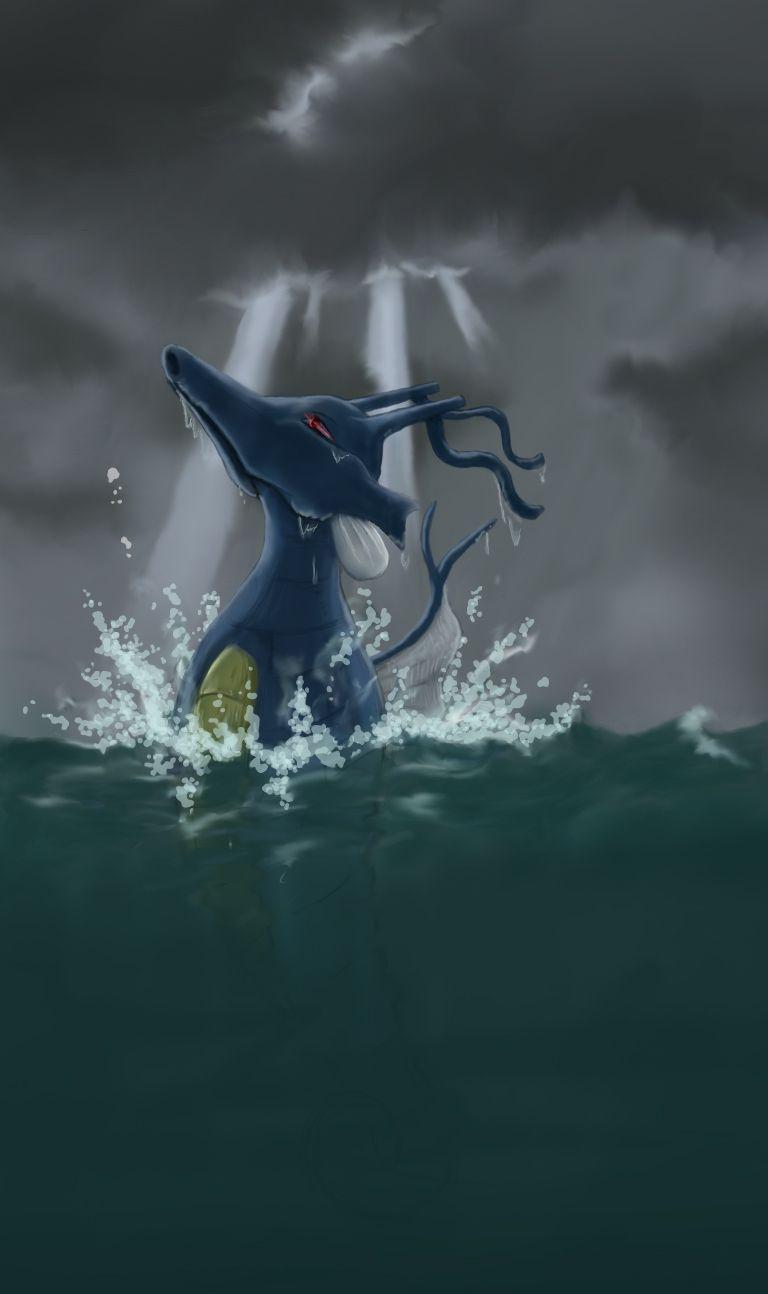 Kingdra…I would love it if you were real. Gorgeous artwork