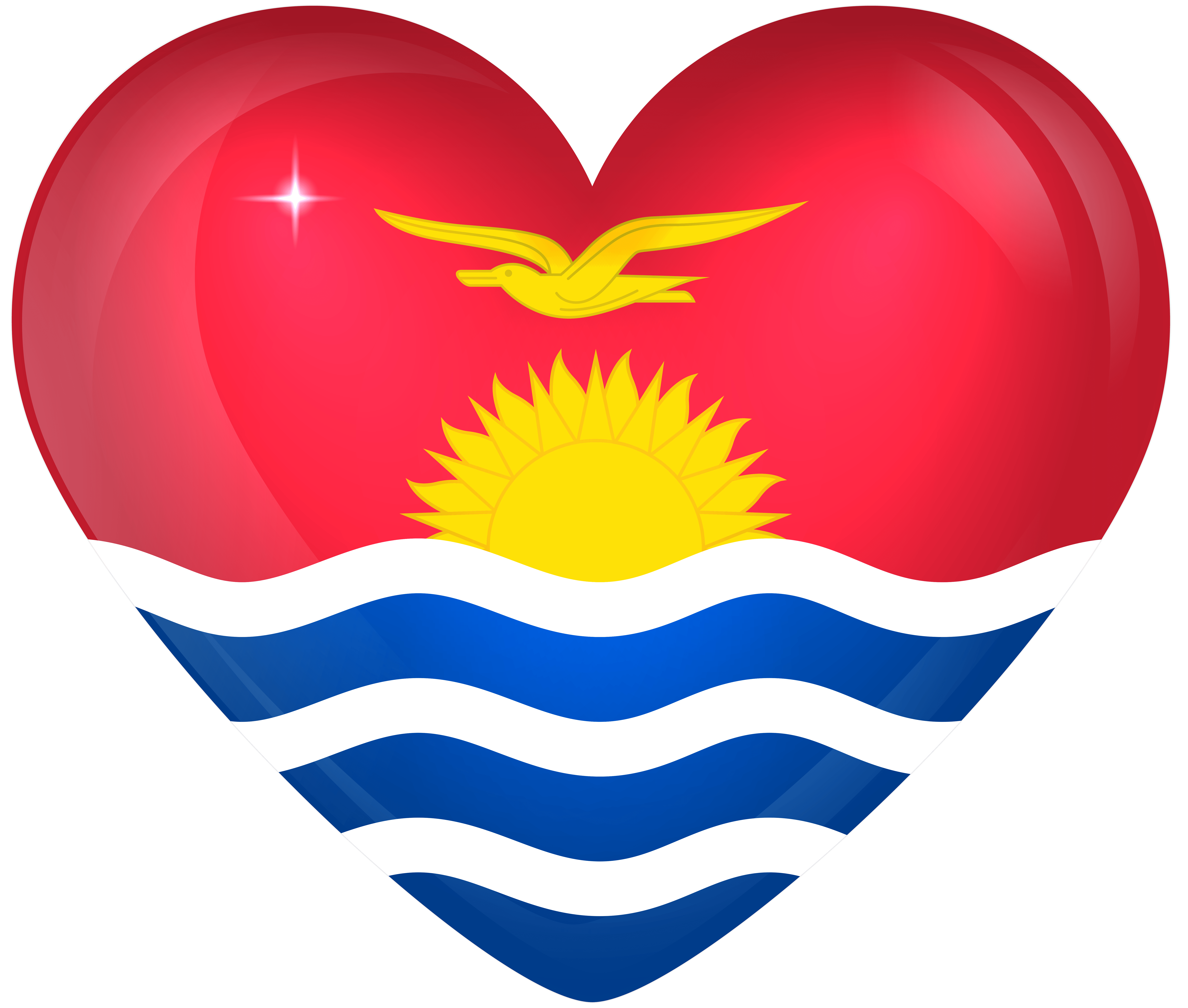 Kiribati Large Heart Flag