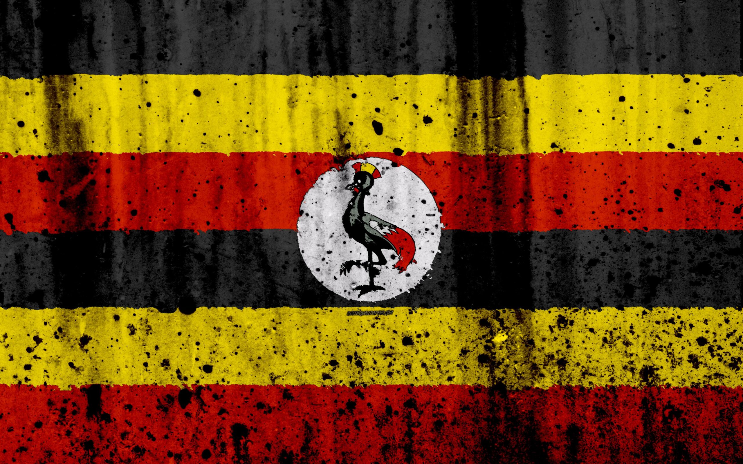 Download wallpapers Ugandan flag, 4k, grunge, flag of Uganda, Africa