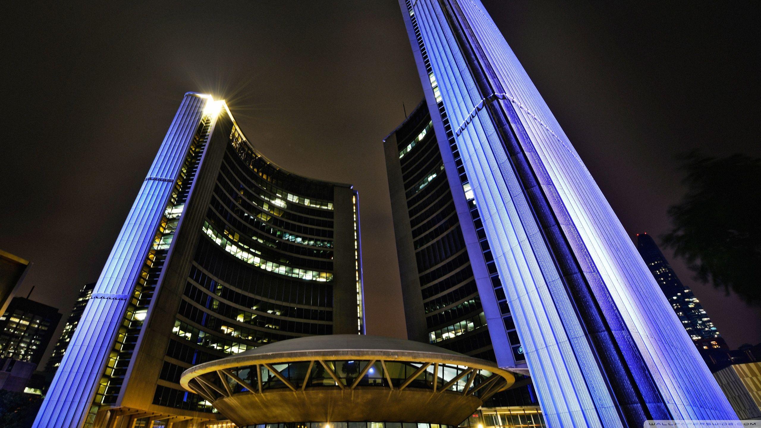 Toronto City Hall at Night HD desktop wallpapers : Widescreen