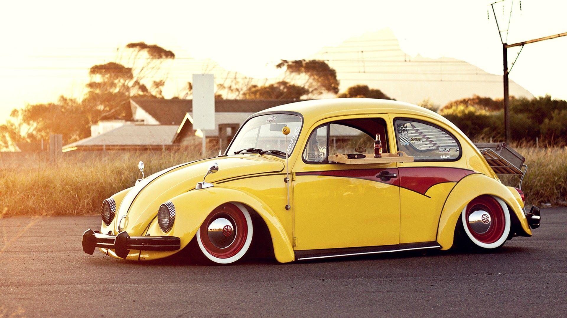 Classic Yellow VW Beetle Wallpapers Wallpapers Themes