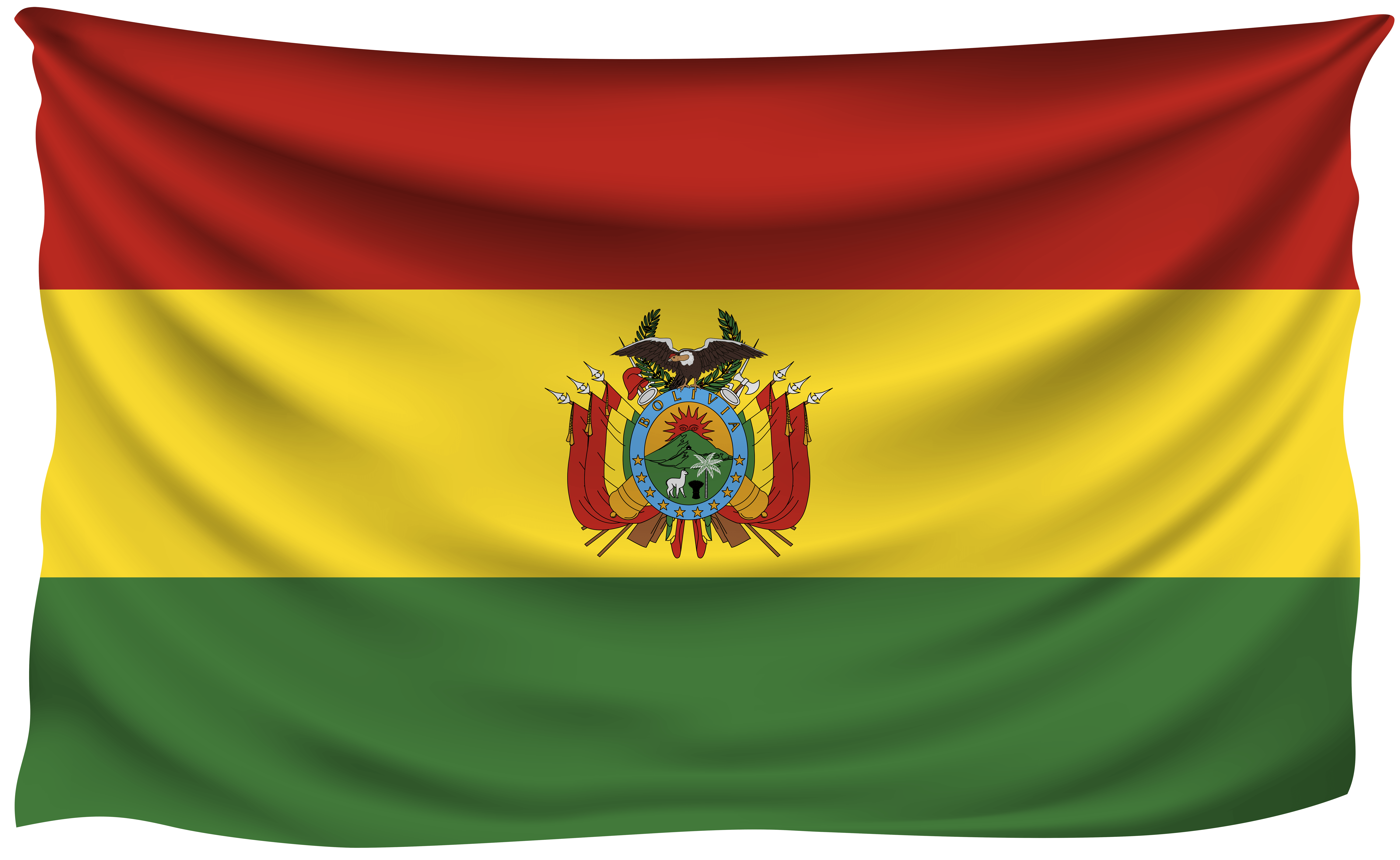 Bolivia Wrinkled Flag