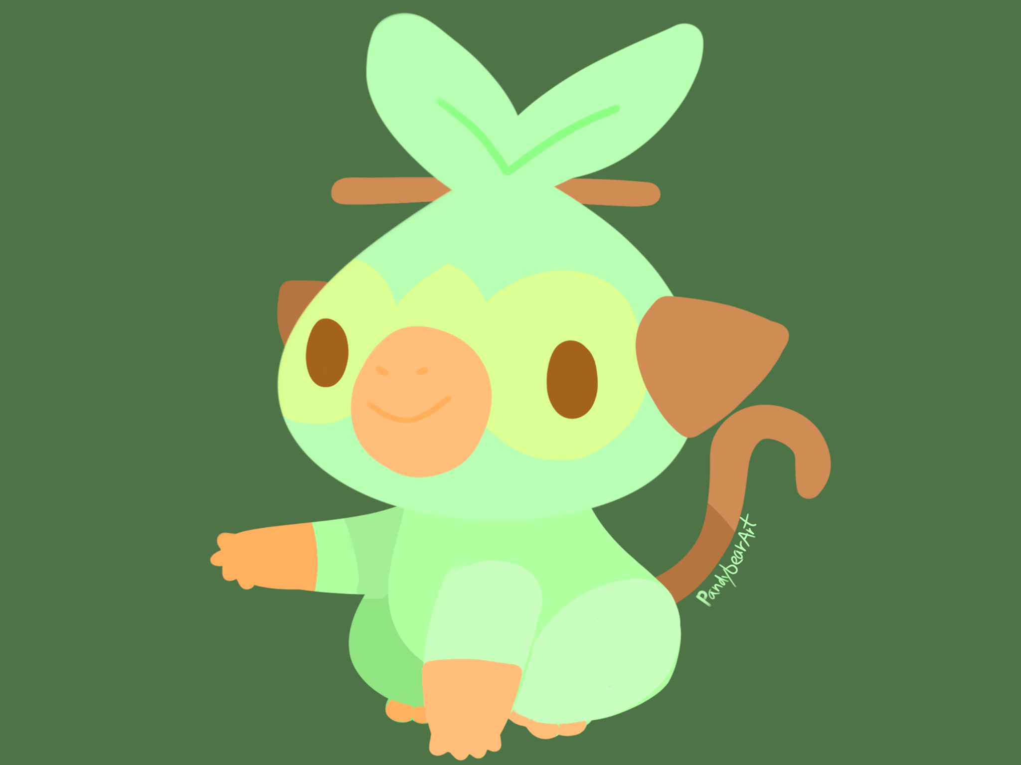 Fanart] Grookey! The grass starter of the new Pokémon Games