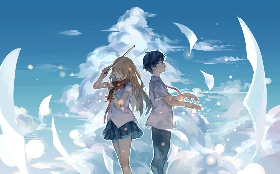 Shigatsu wa Kimi no Uso Miyazono Kaori Arima Kousei Violin