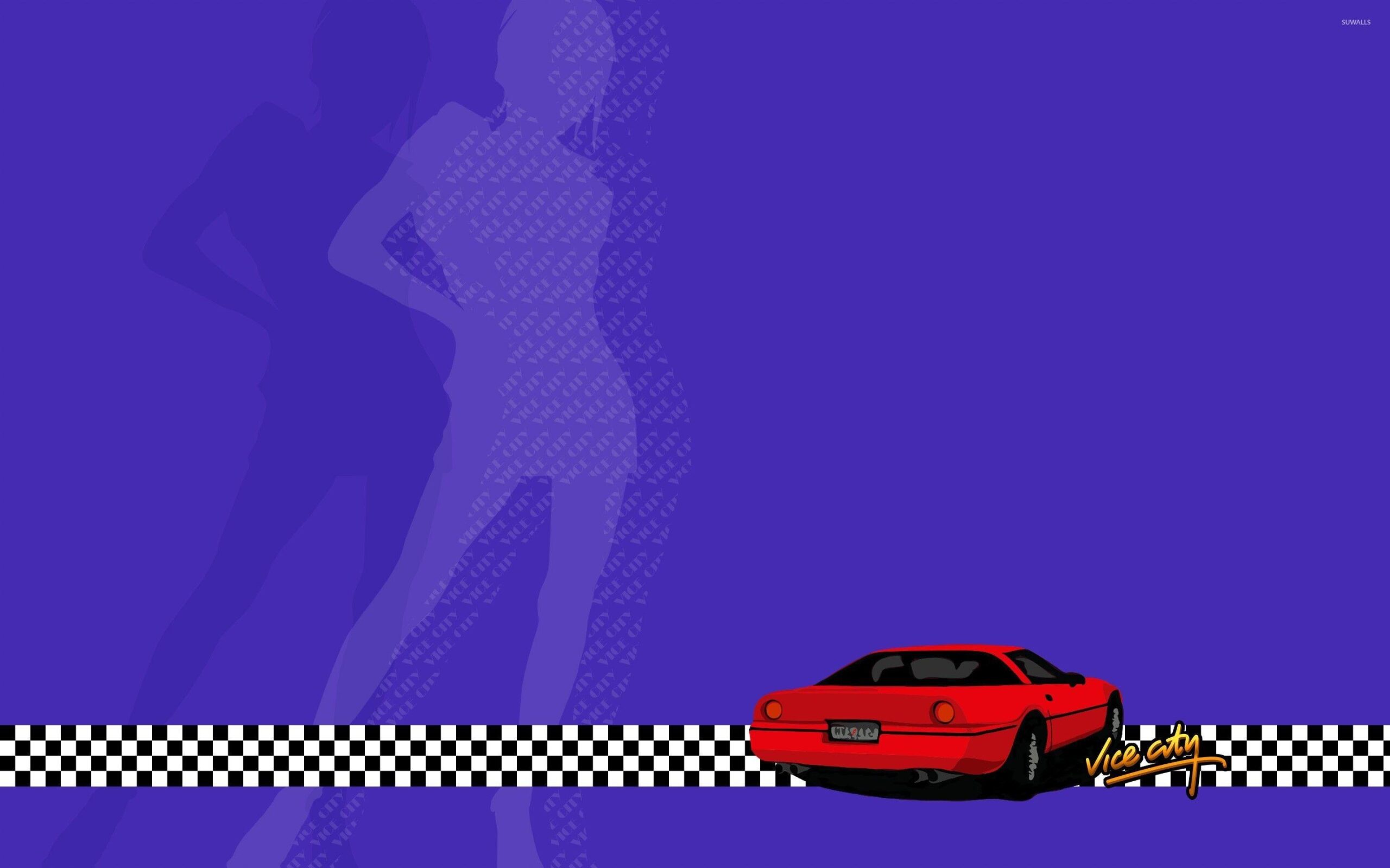 Red car in Grand Theft Auto: Vice City wallpapers