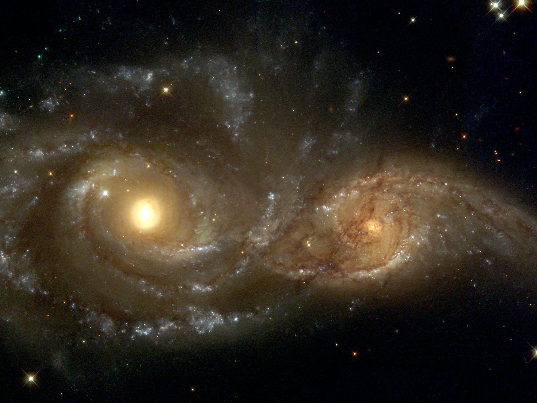 A Grazing Encounter Between two Spiral Galaxies