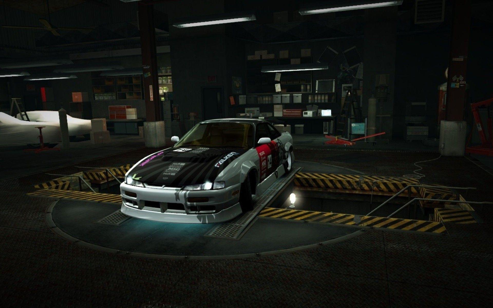 Speed world nissan 200sx s14 garage nfs wallpapers