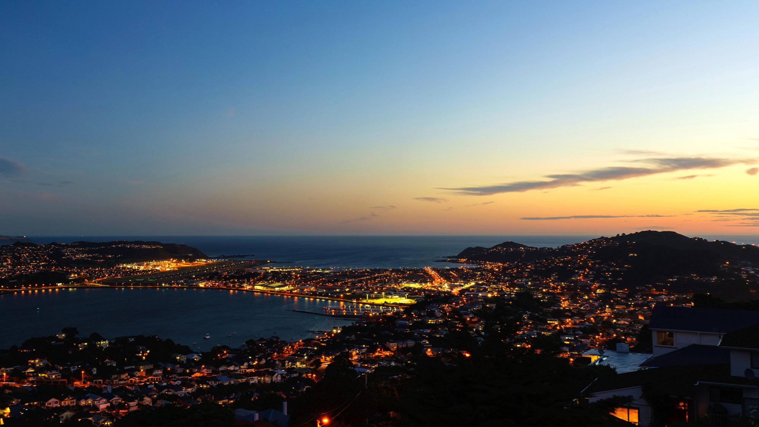 Photo New Zealand Wellington Sky Rivers Horizon night time