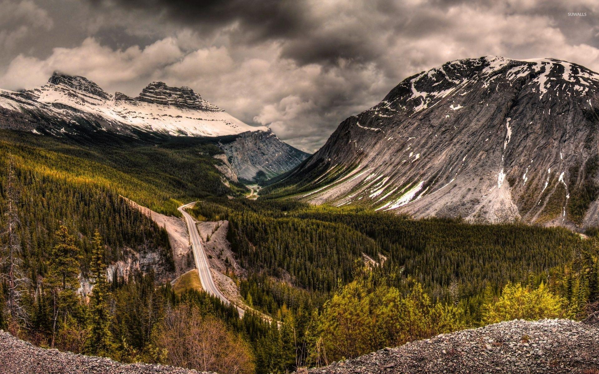 Road through the rocky mountains [2] wallpapers