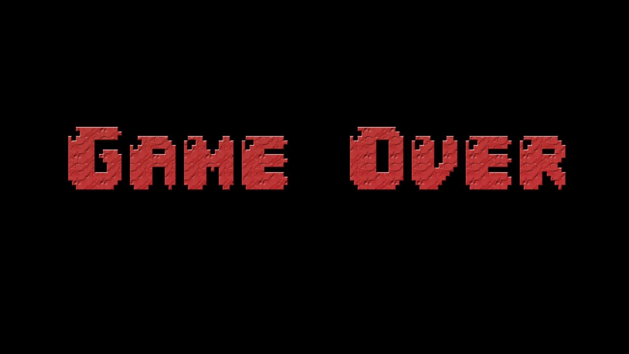 Game Over Typography Resolution HD 4k