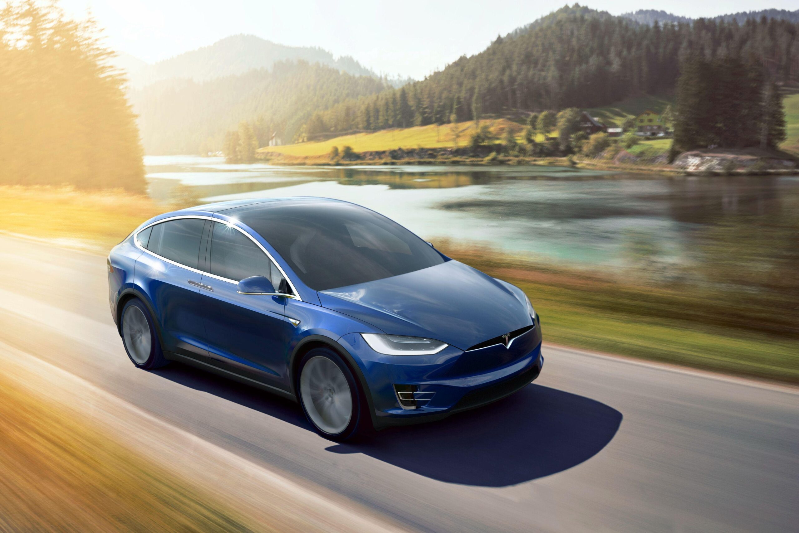 Tesla Model X P90D Blue wallpapers 2018 in Tesla