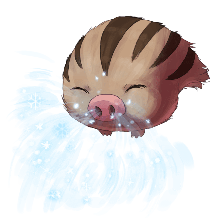 Swinub used Powder Snow! by Krisantyne