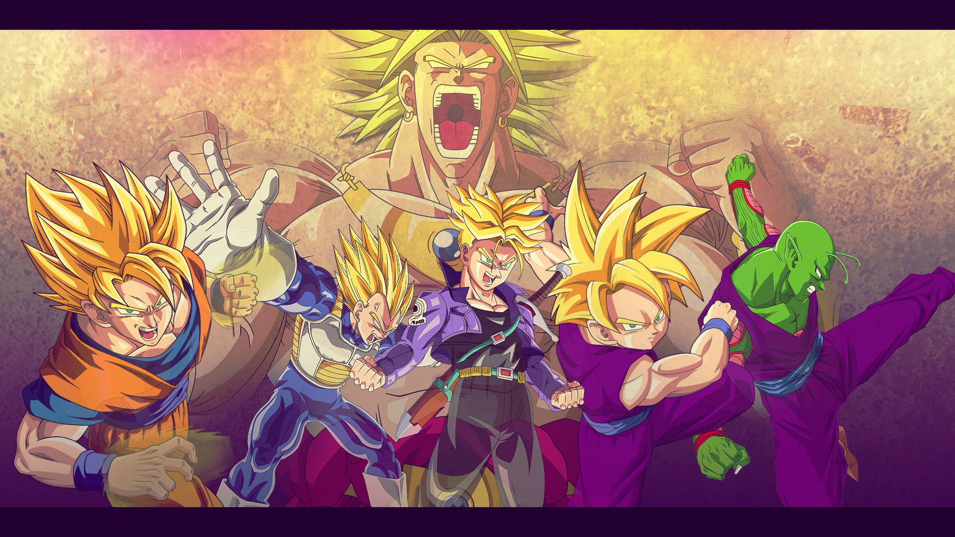 Z Fighters vs Broly Wallpapers 1920*1080 by Oirigns