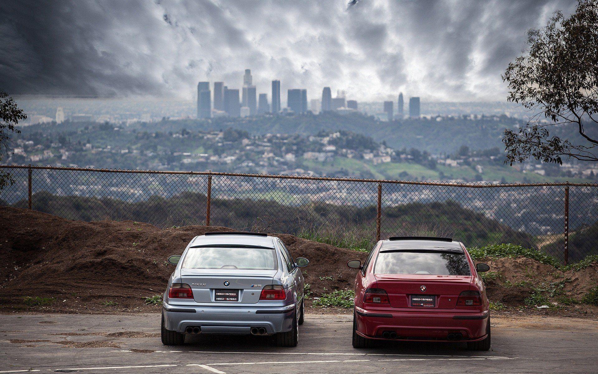 m5 e39 bmw fencing red blue back of HD wallpapers