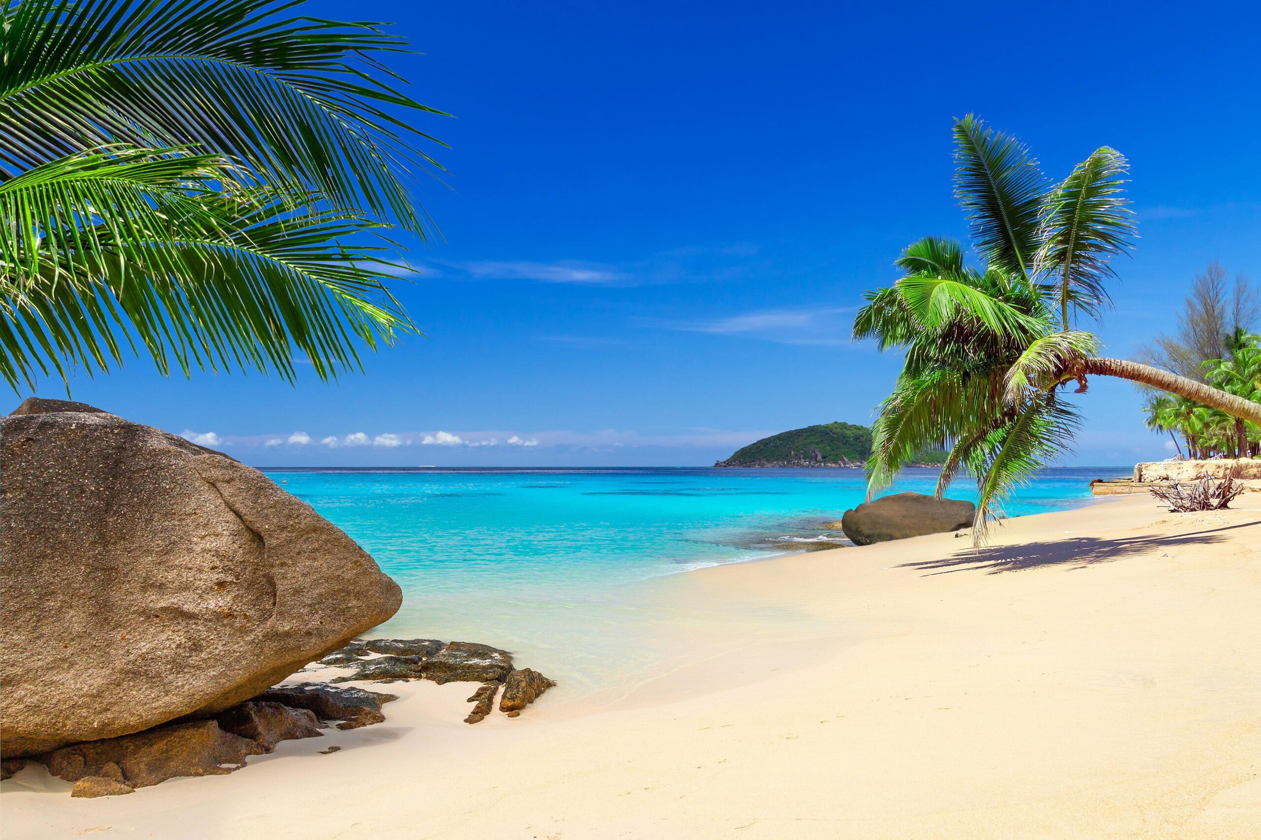 Thailand Tropics Coast Stones Scenery Sky Palma Sand Phuket Nature