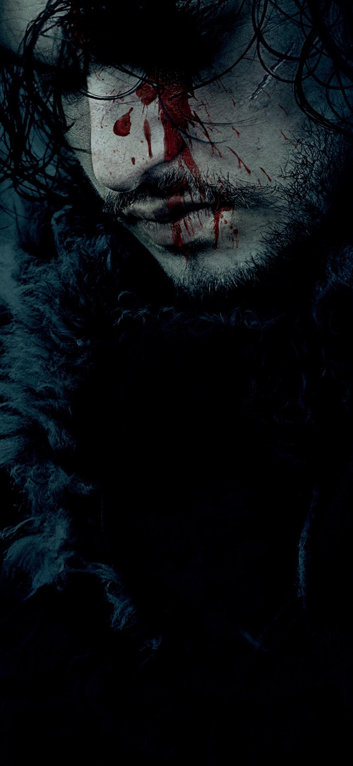 Game of Thrones, face, blood iPhone XS/X wallpapers