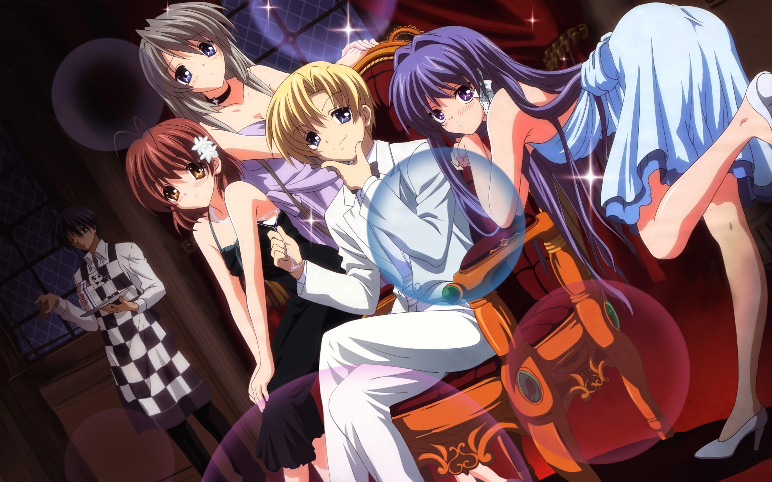 Clannad, girls, Okazaki, Furukawa,