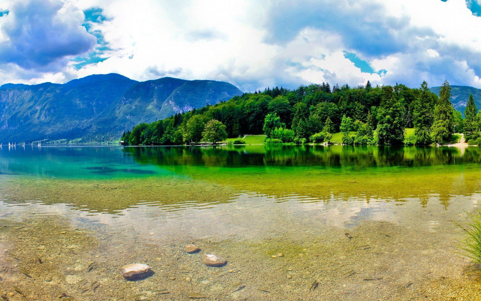 slovenia mountain nature summer river HD wallpapers