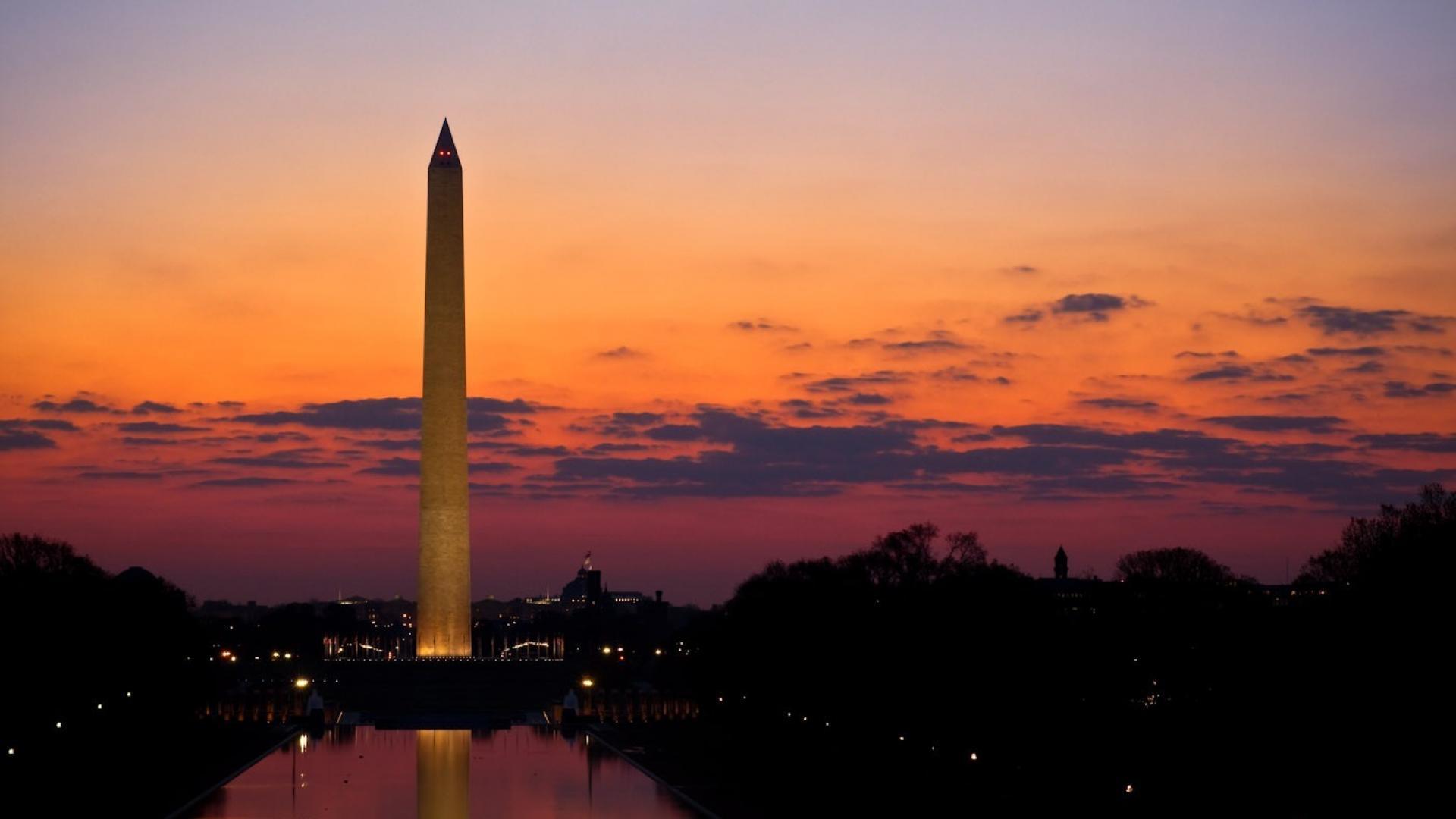 Around the world sunrise warm washington monument wallpapers