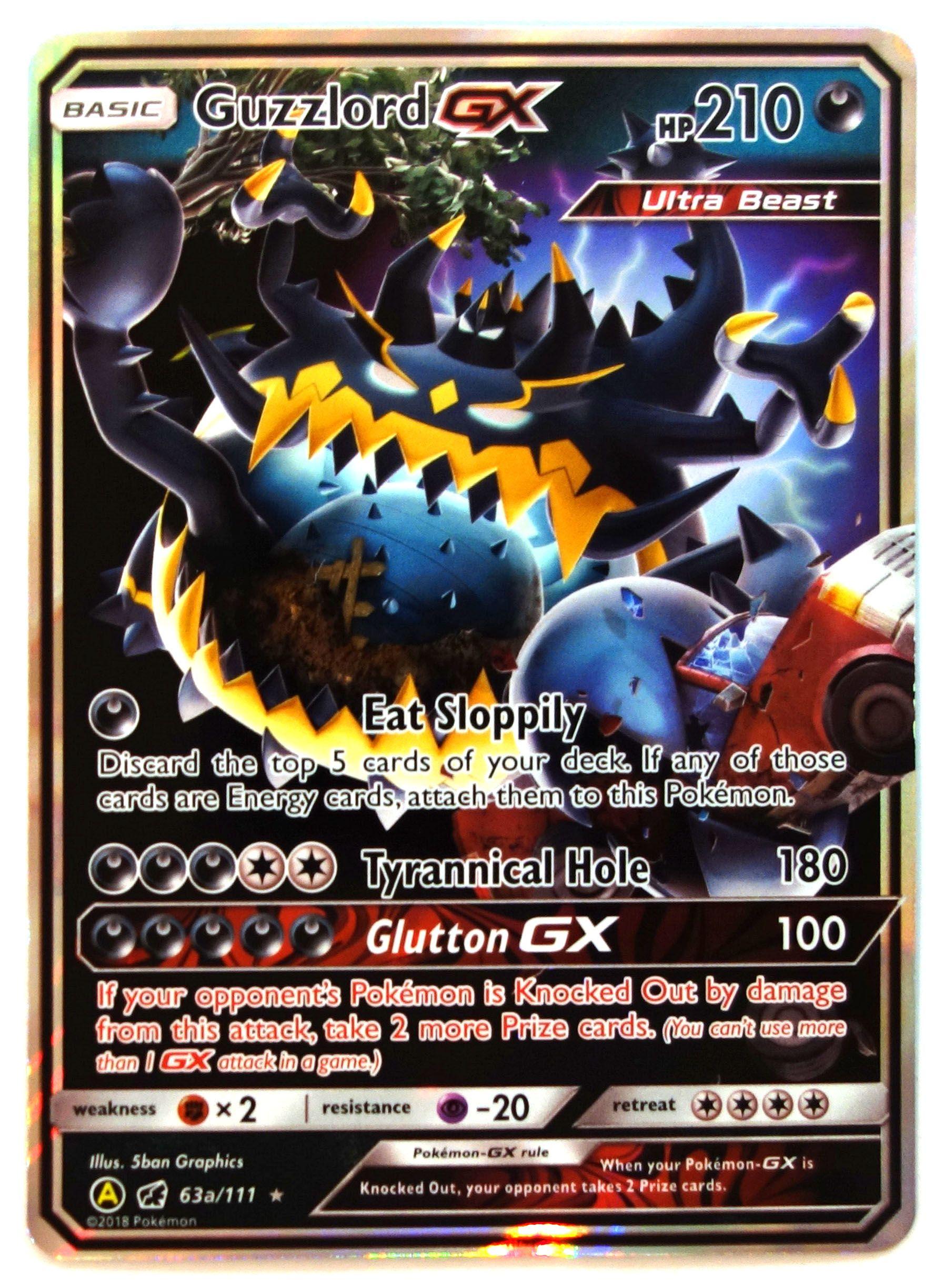 Pokemon , Guzzlord GX 63a/111, Promo, Ultra rare, NM/M