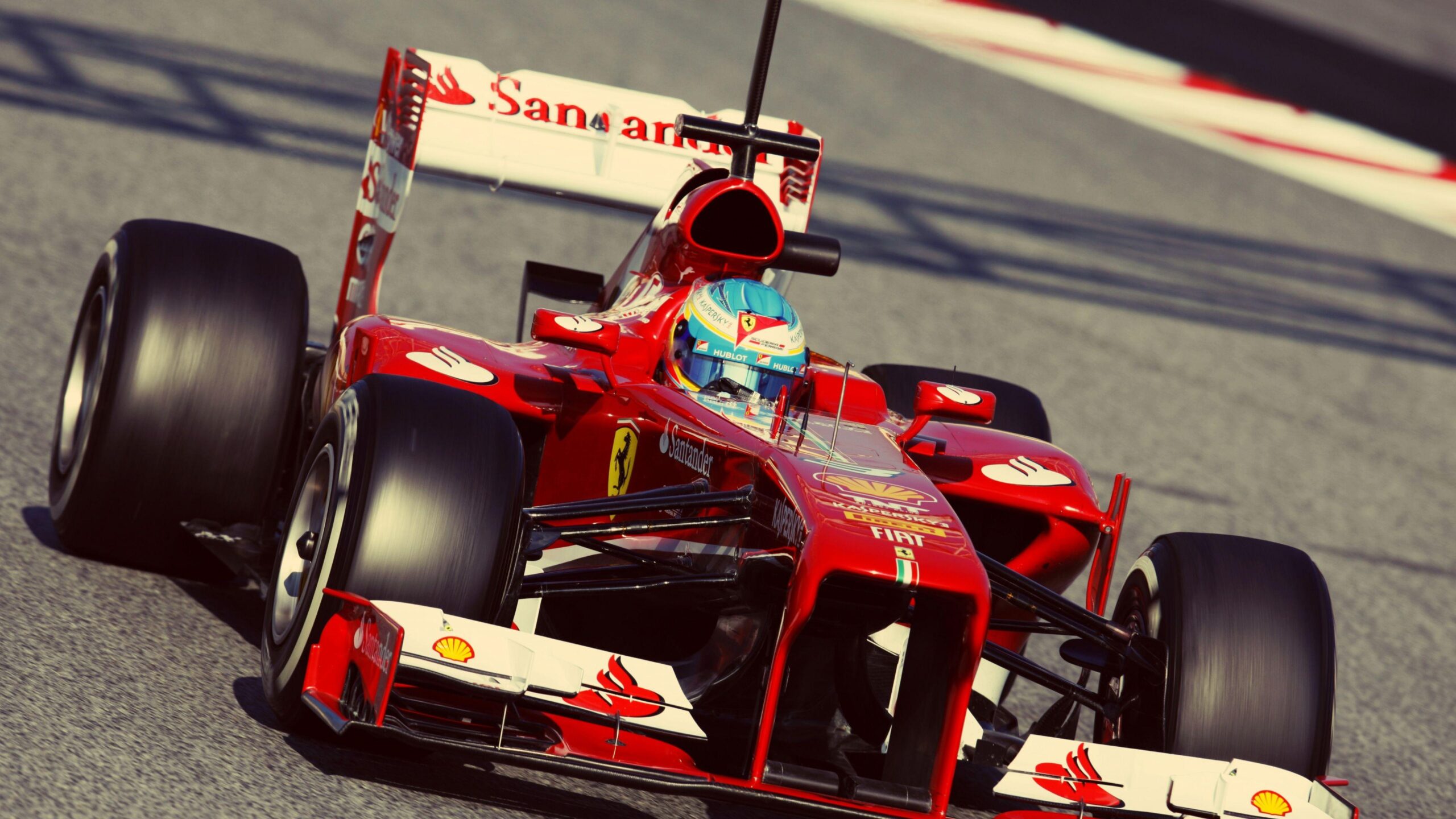 Download Wallpapers Ferrari, Alonso, F1, Formula 1 4K