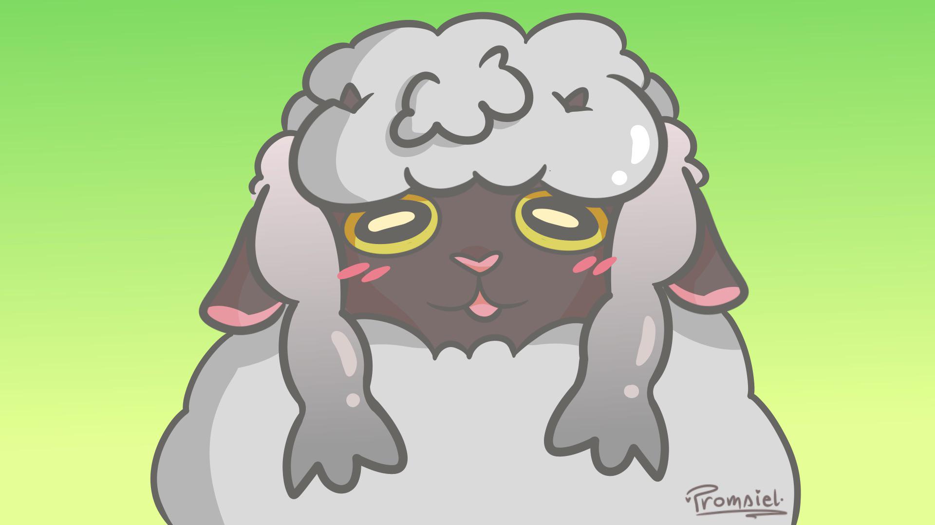 Made a Wooloo desktop wallpapers for my lil bro cuz why not