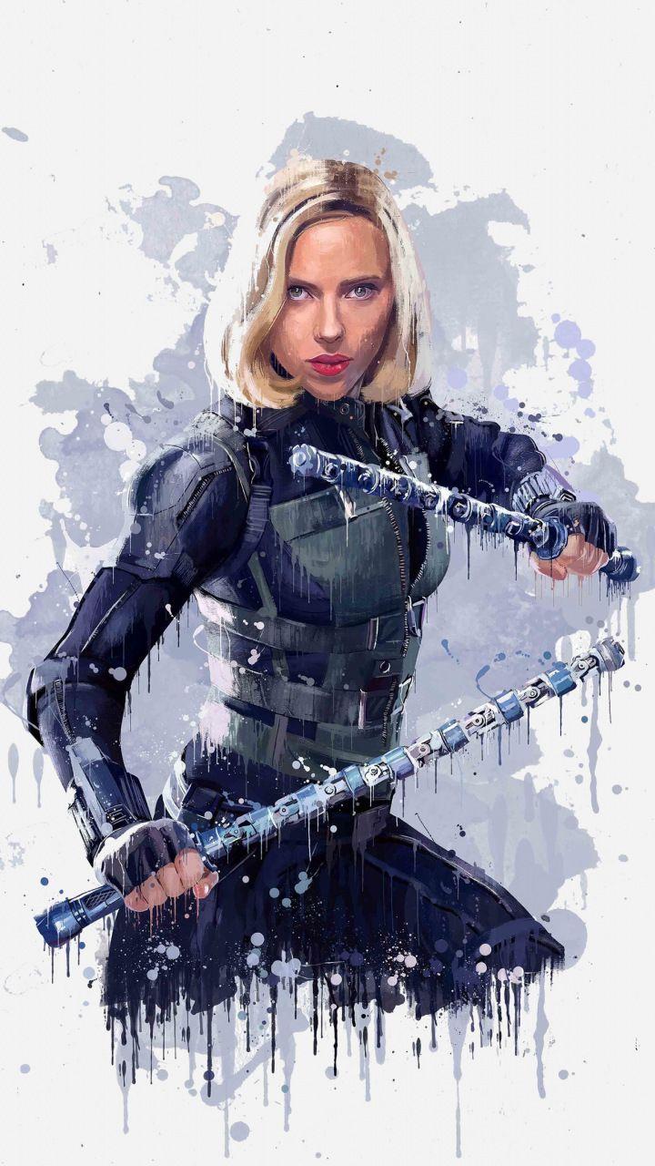 Black widow, Avengers: infinity war, artwork, 2018,