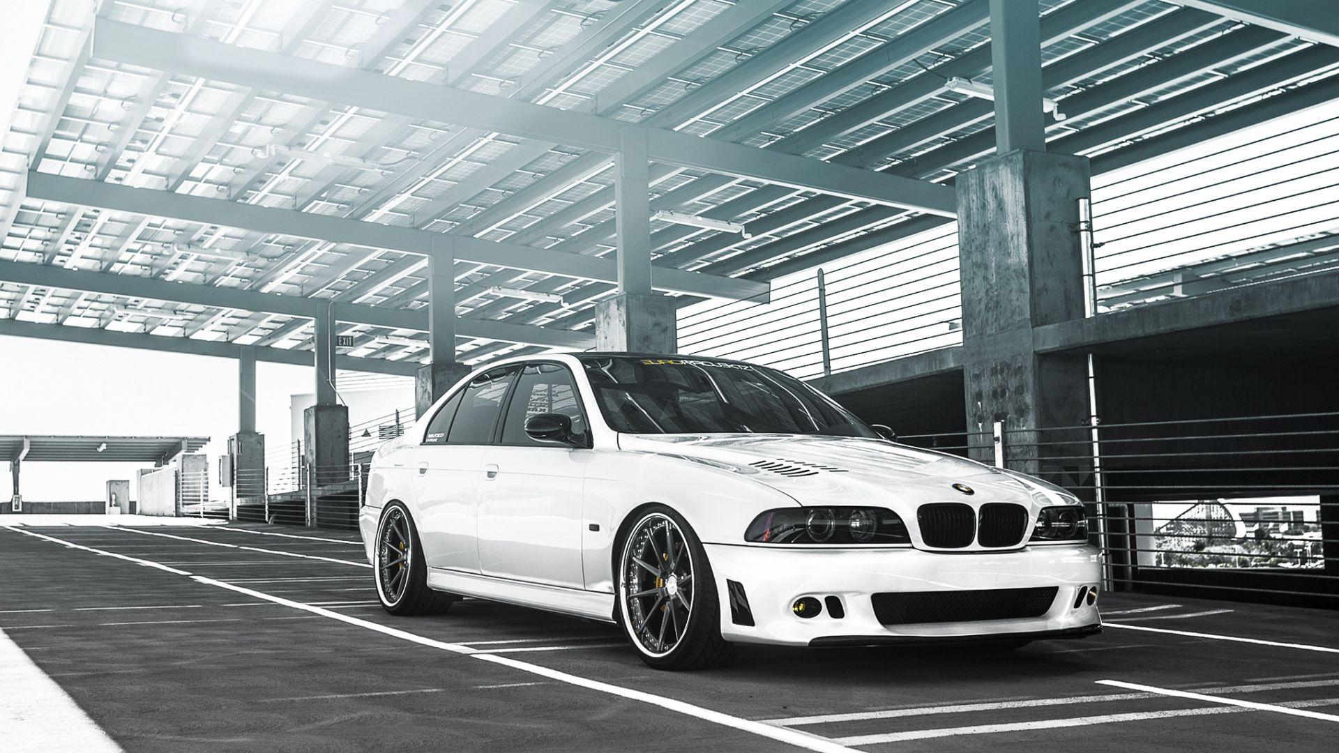 Download Wallpapers bmw m5, tuning, white, 5 series, sedan