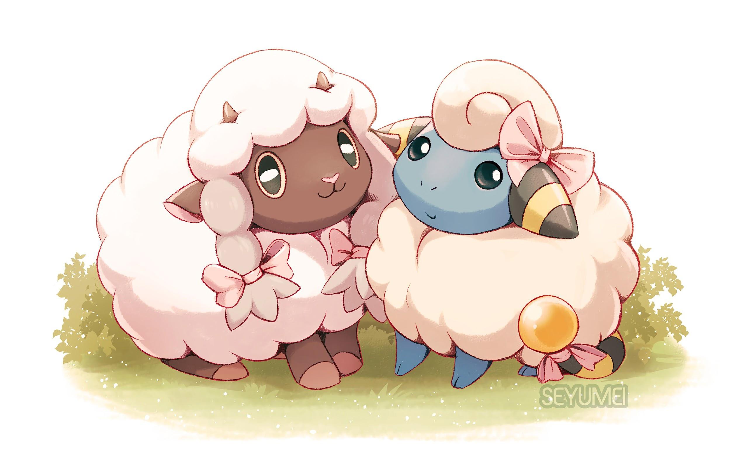 Wooloo Mareep Pokemon Sword and Shield 4K Wallpapers