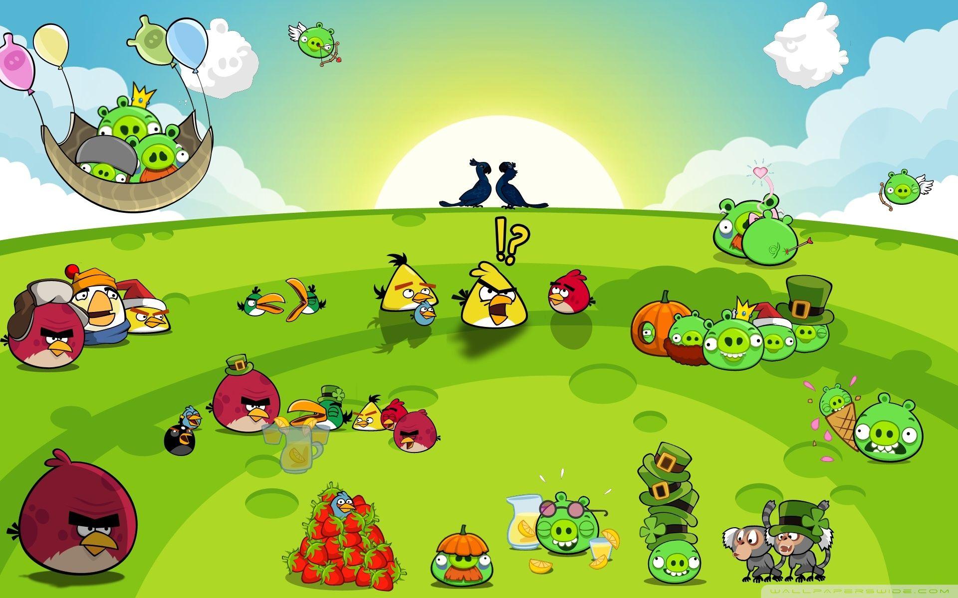 Angry Birds Party HD desktop wallpapers