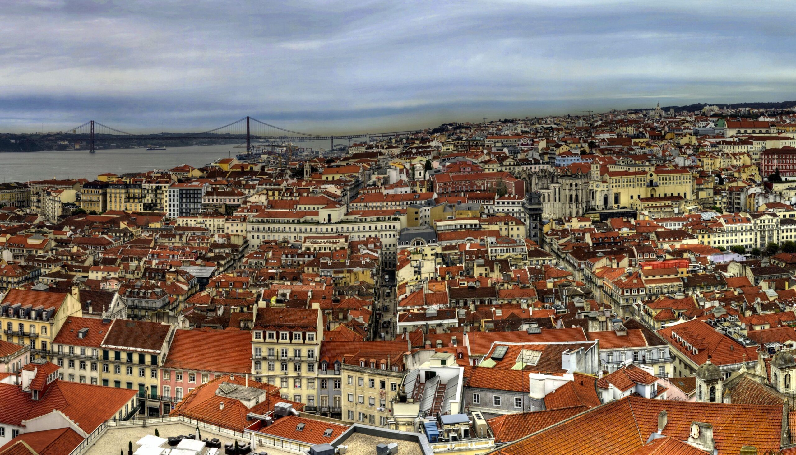 Image Portugal Lisbon From above Cities Houses