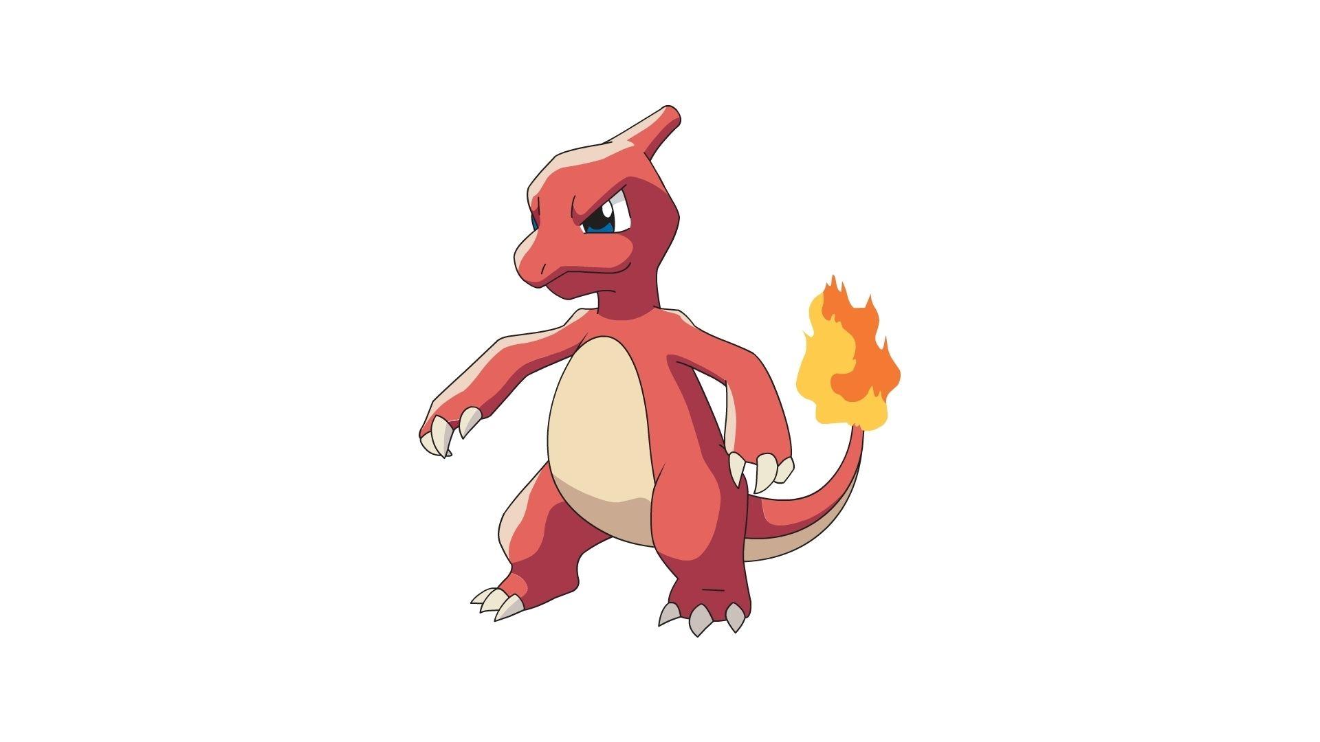 pokemon charmeleon simple backgrounds white backgrounds