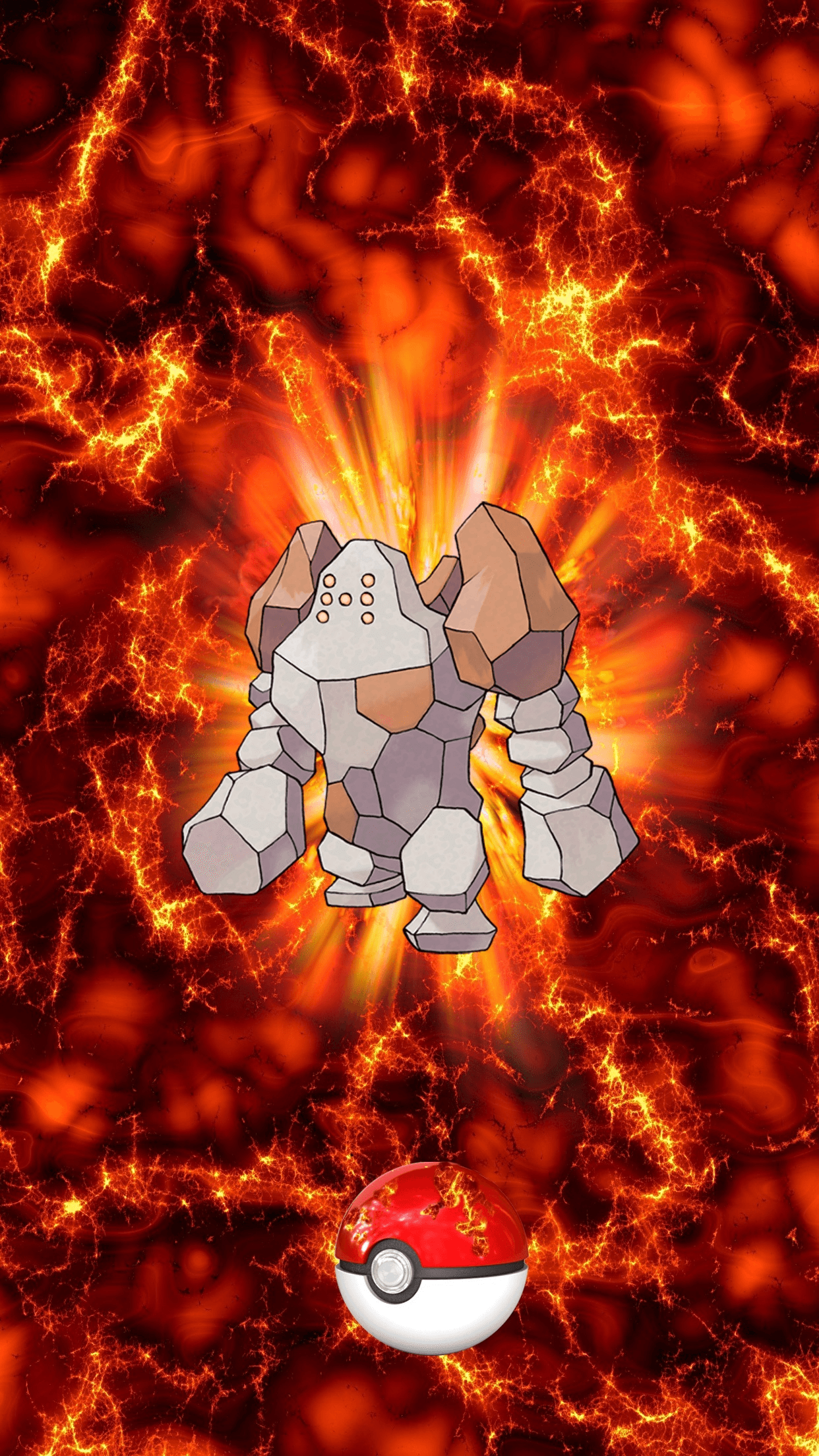 377 Fire Pokeball Regirock Regirock 6