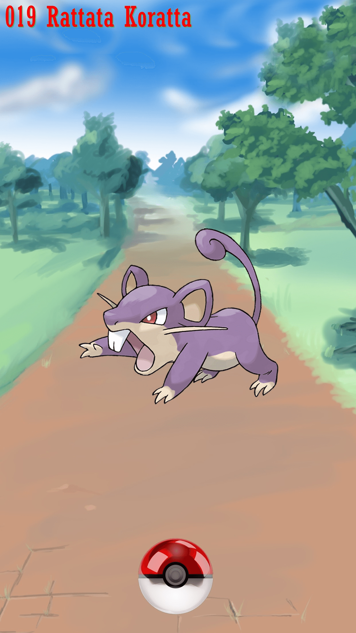 019 Street Pokeball Rattata Koratta