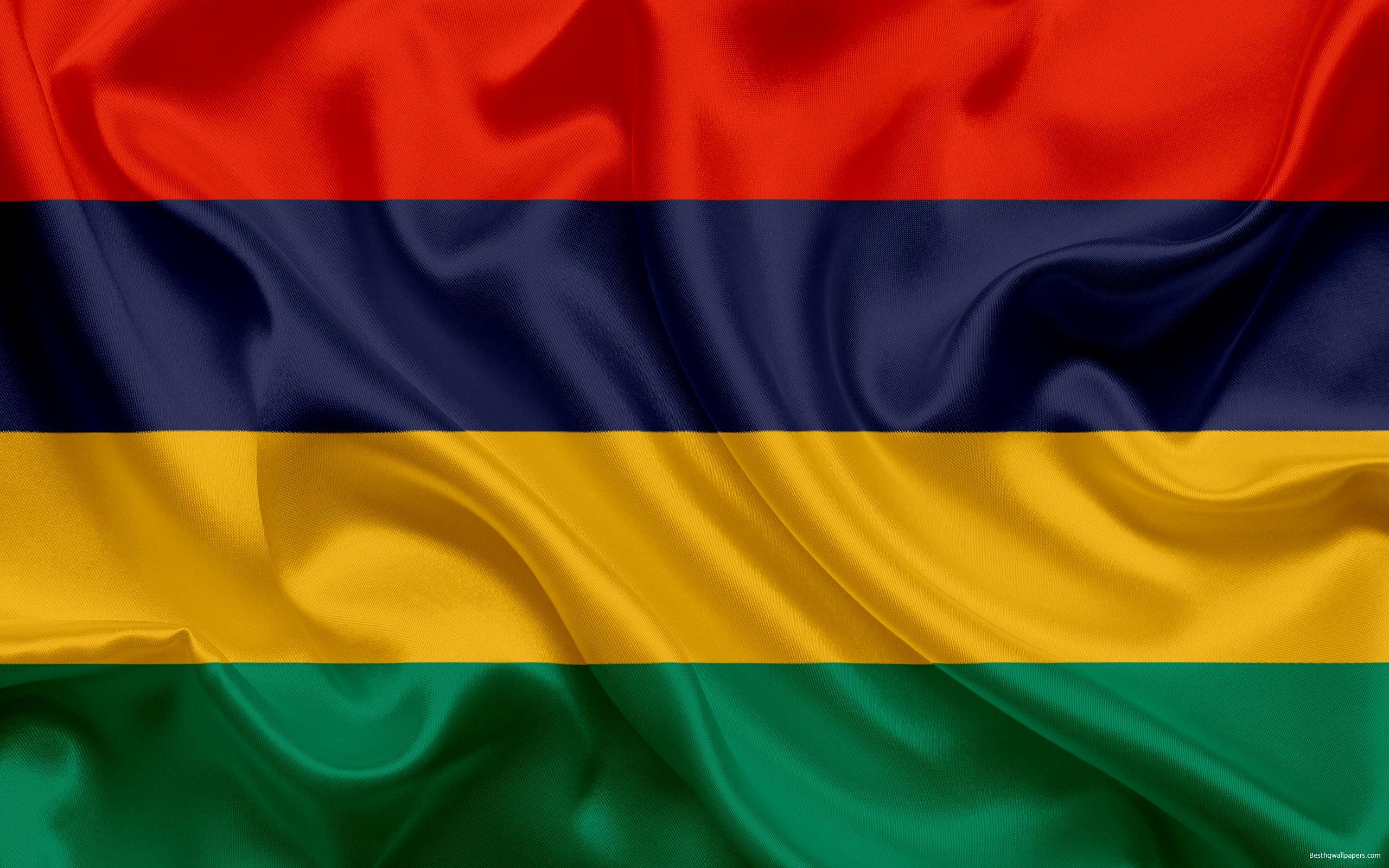 Download wallpapers Flag of Mauritius, National flag, Republic of