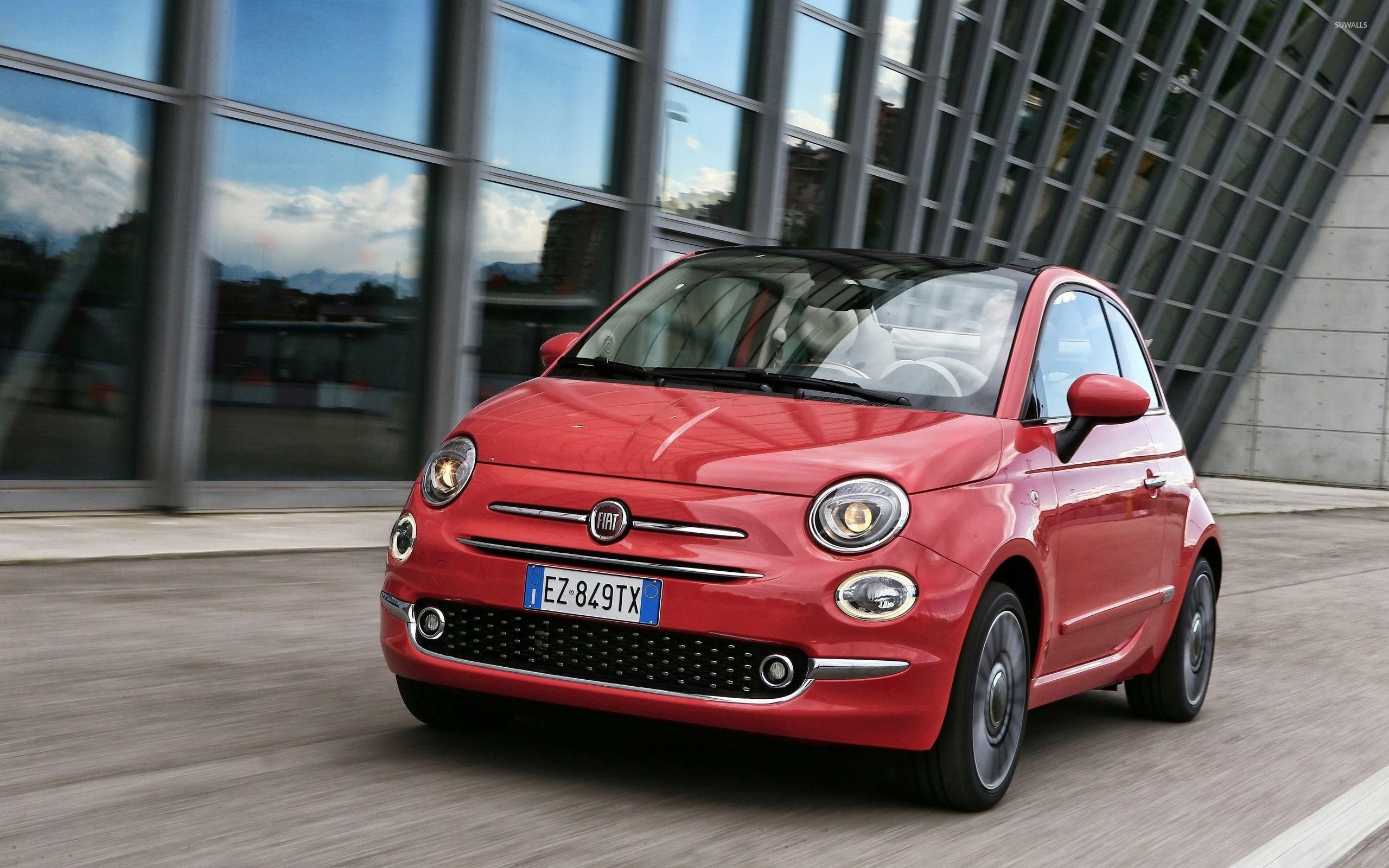 2016 Red Fiat 500 wallpapers