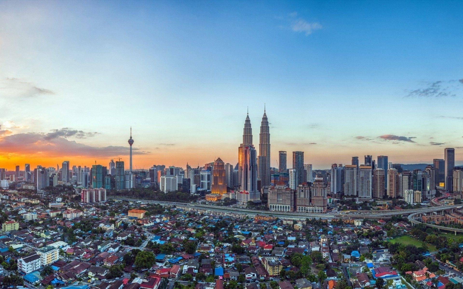 cityscape, Building, Sunset, Malaysia, Petronas Towers, Kuala