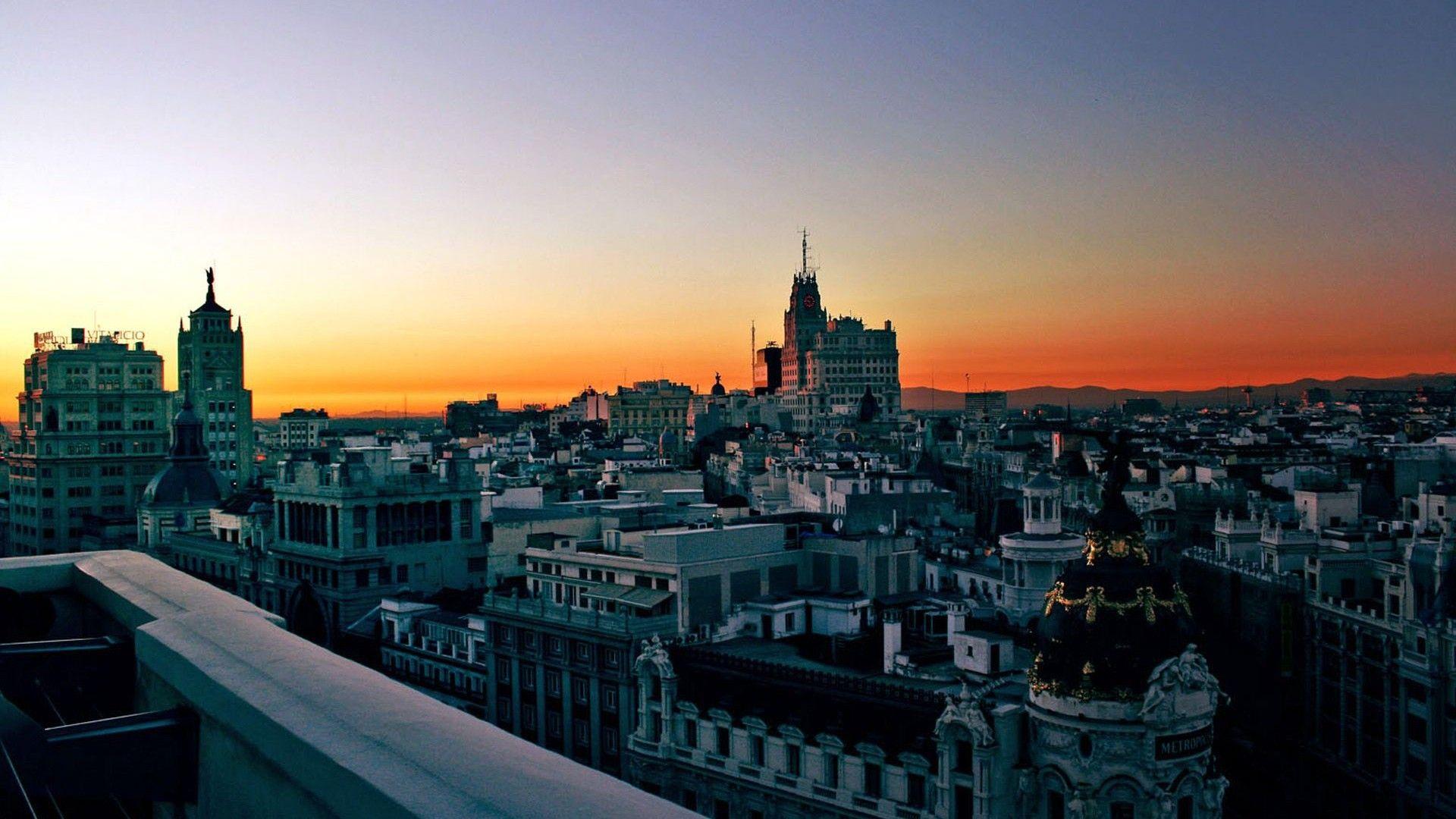 Sunset in Madrid wallpapers and image