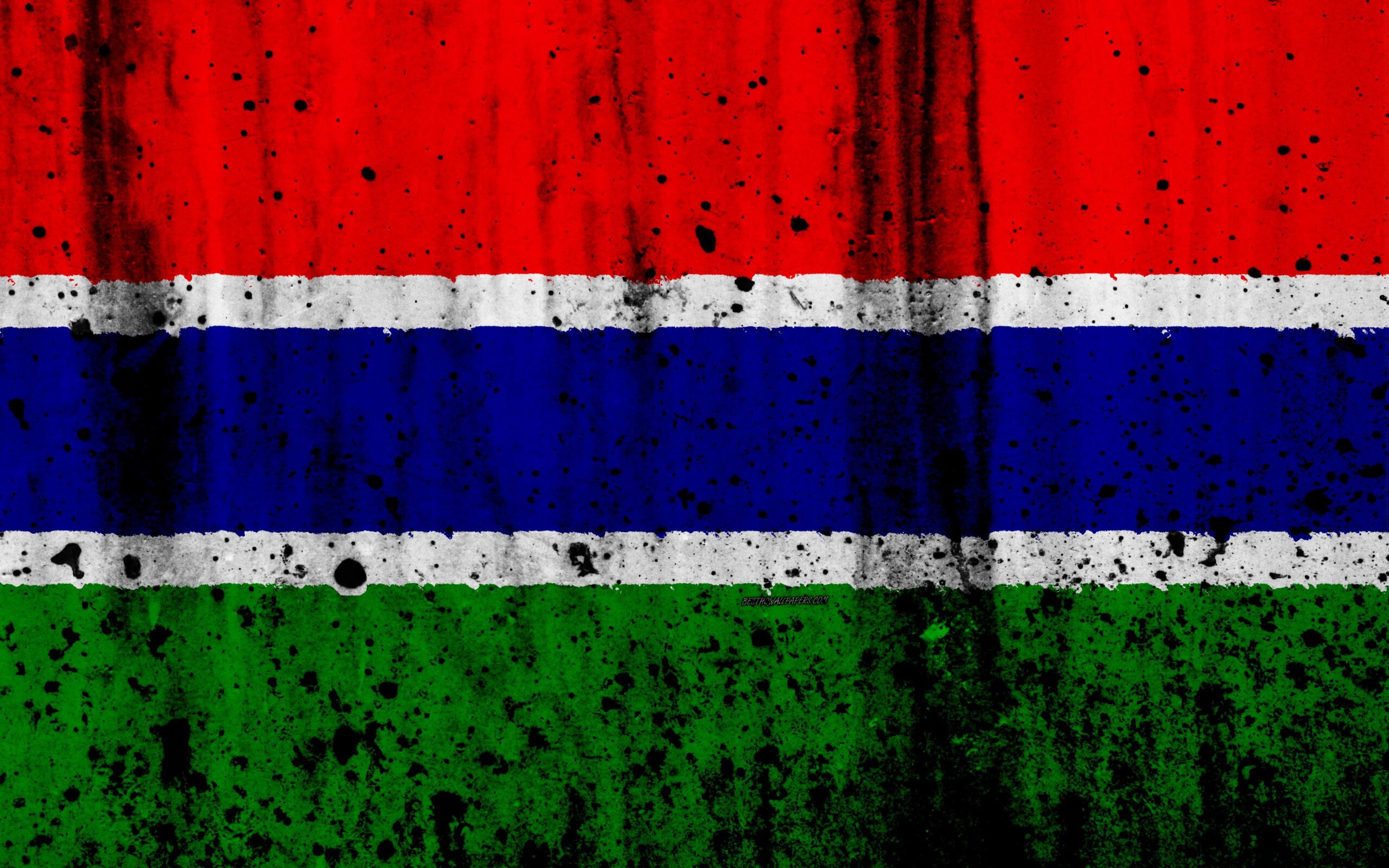 Download wallpapers Gambian flag, 4k, grunge, flag of Gambia, Africa